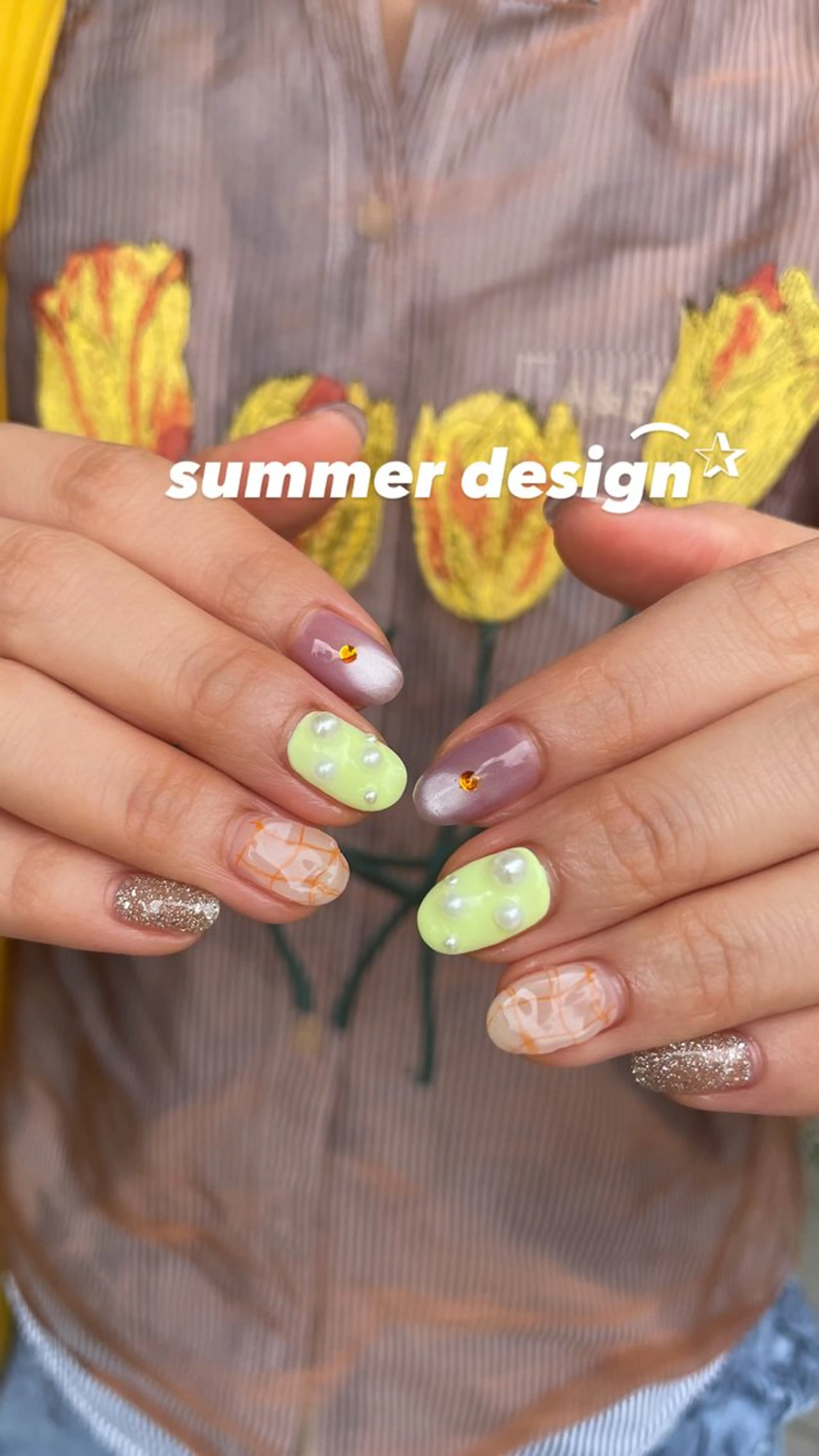 ネイル ハンドネイル ネイルサロン　SLASH所属・Aki ୨୧のネイルデザイン