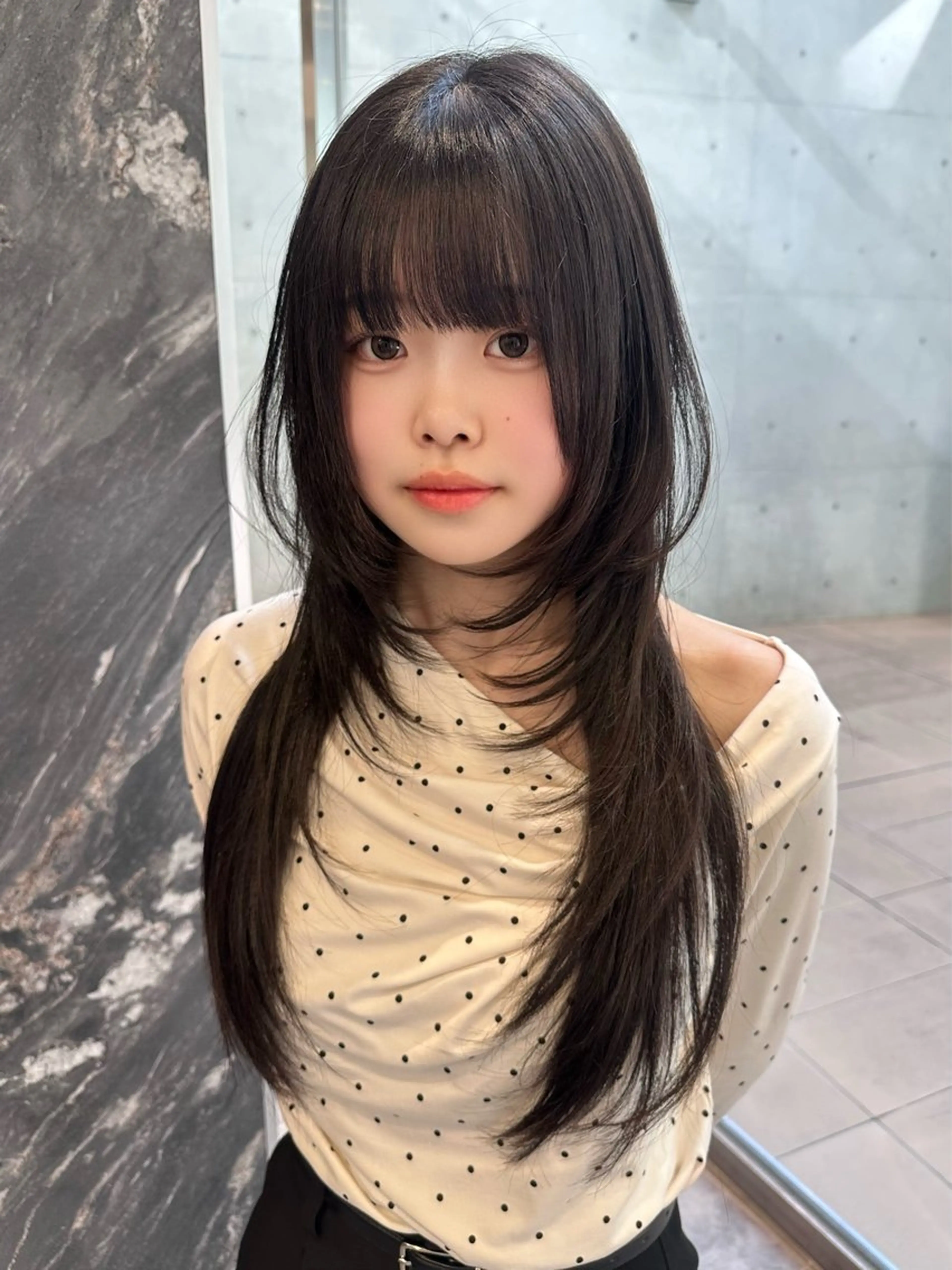 ロング カット トリートメント RiA/レイヤーカッ ト/ハッシュカットのヘアスタイル