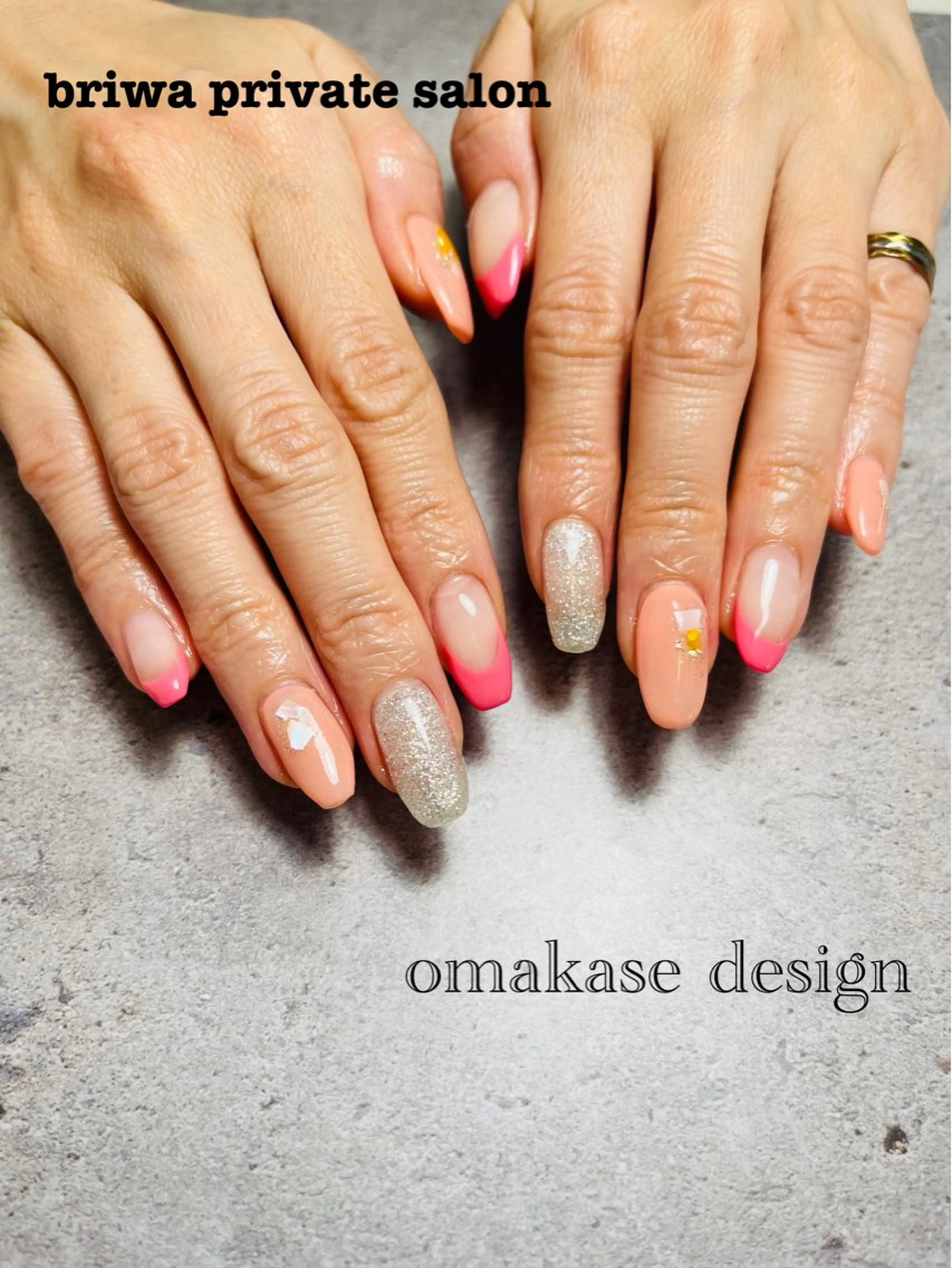 ネイル ピンク 春ネイル Briwa✨nail 💅enoi ❤︎のネイルデザイン