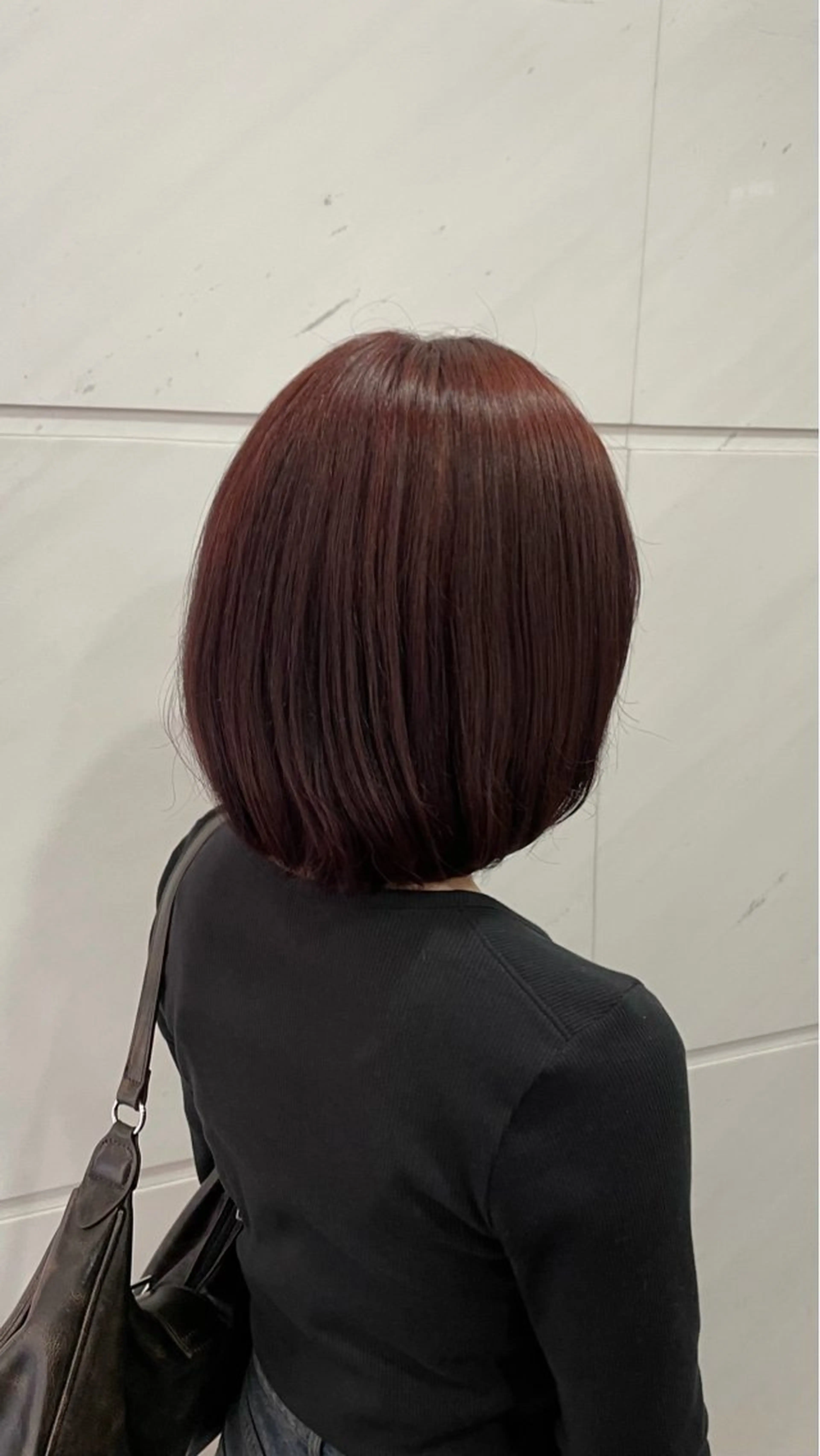 ショート カラー 透明感カラー レッドカラー トリートメント ヘアカラー 横嶋 倫のヘアスタイル