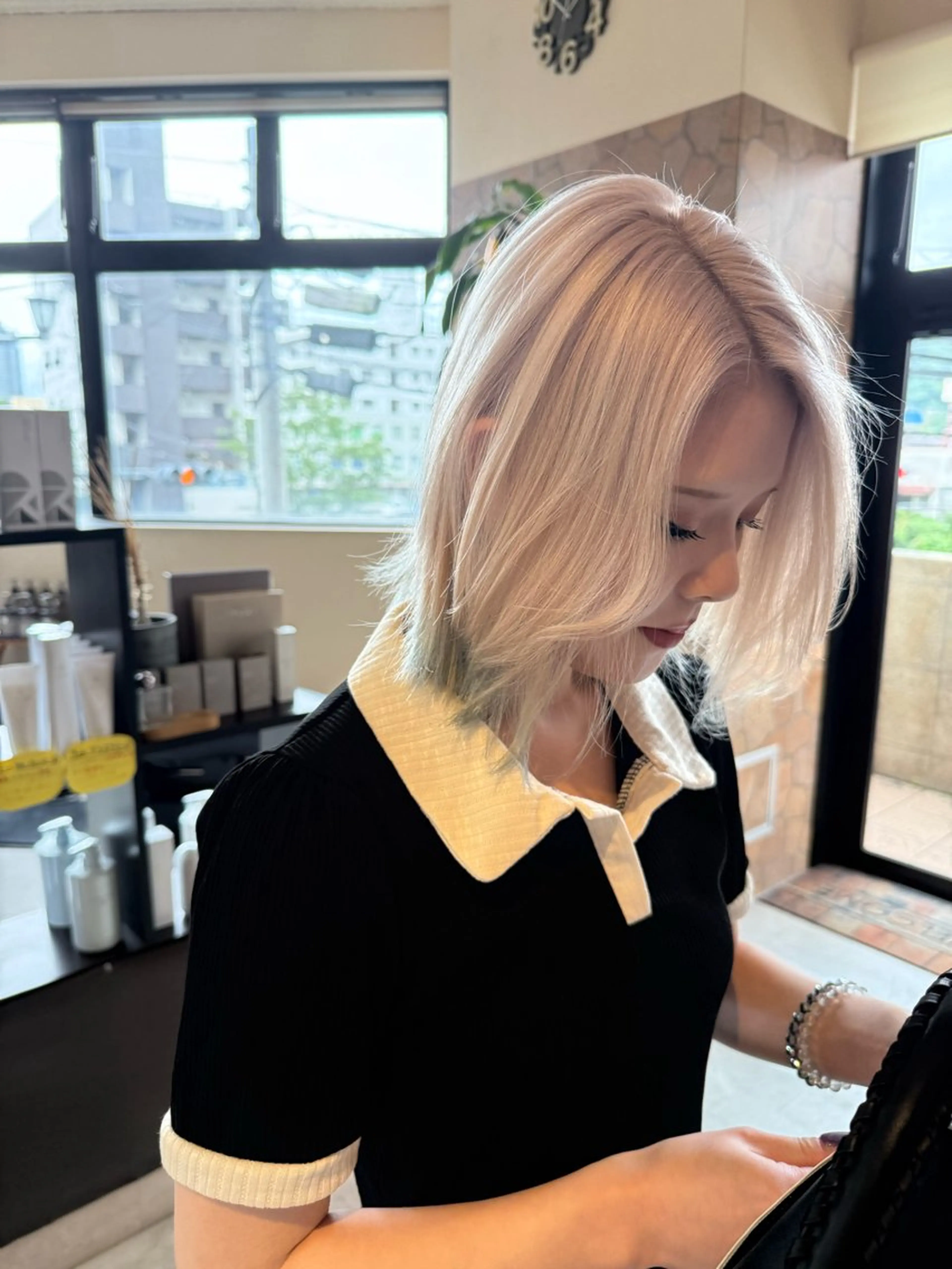 ミディアム ヘアカラー 前田 知輝のヘアスタイル