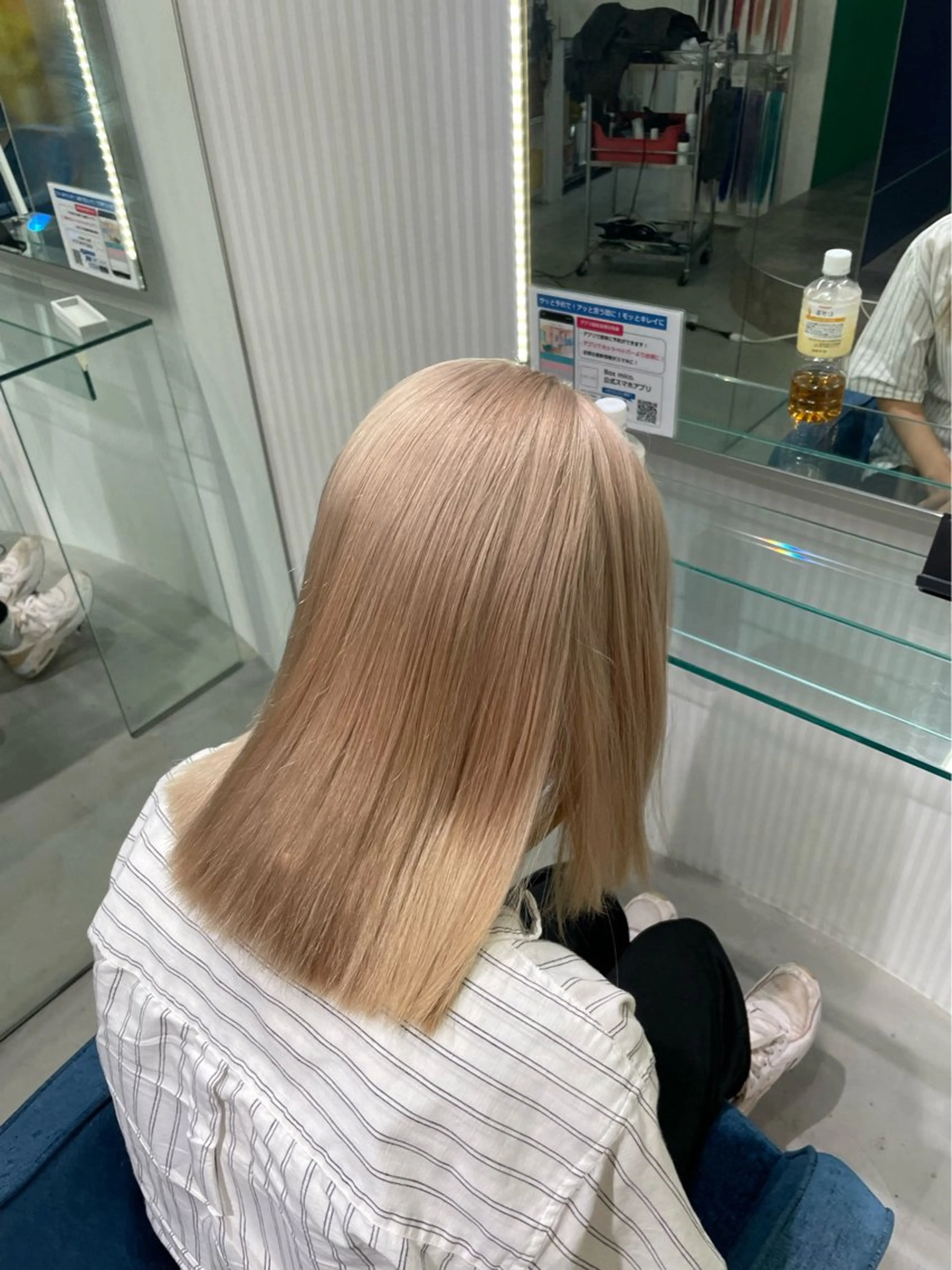 ミディアム ヘアカラー 安井まゆ _Box mico.のヘアスタイル