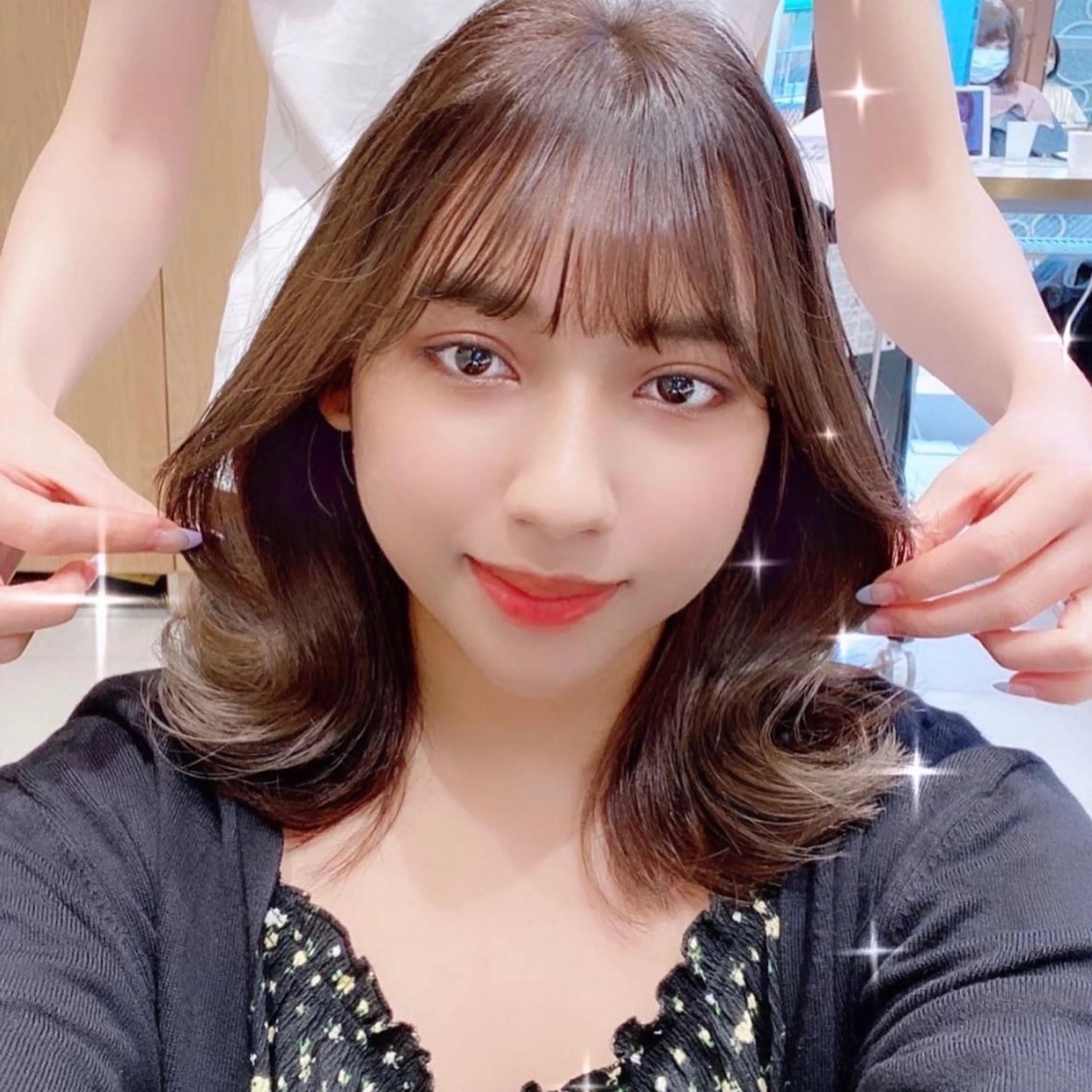 ミディアム カット ヘアカラー トリートメント 韓国くびれレイヤー 🇰🇷はづきのヘアスタイル