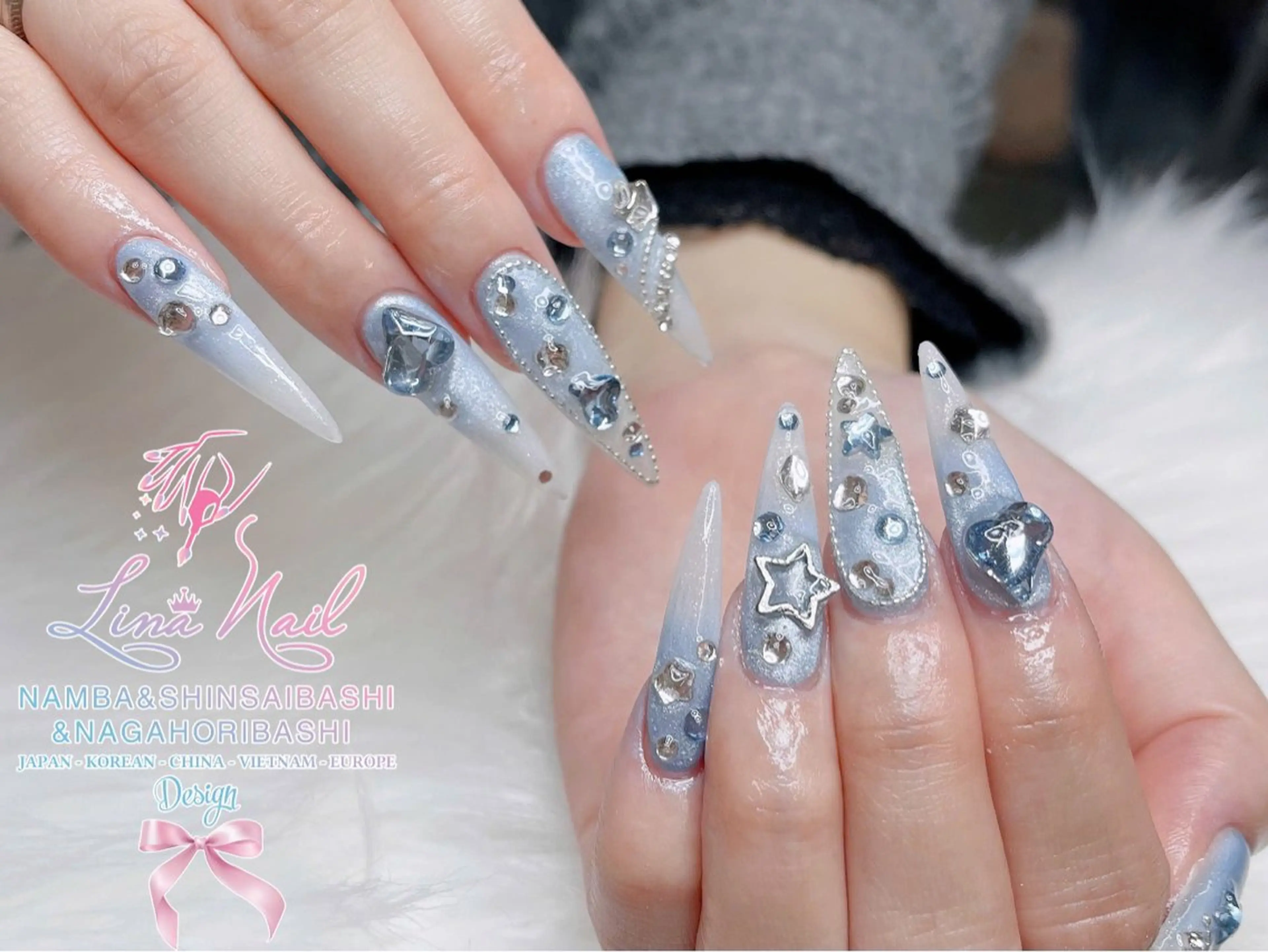 ネイル アートネイル フットネイル 韓国ネイル ロングネイル 持ち込み リナネイル 長堀橋店/東心斎橋店のネイルデザイン