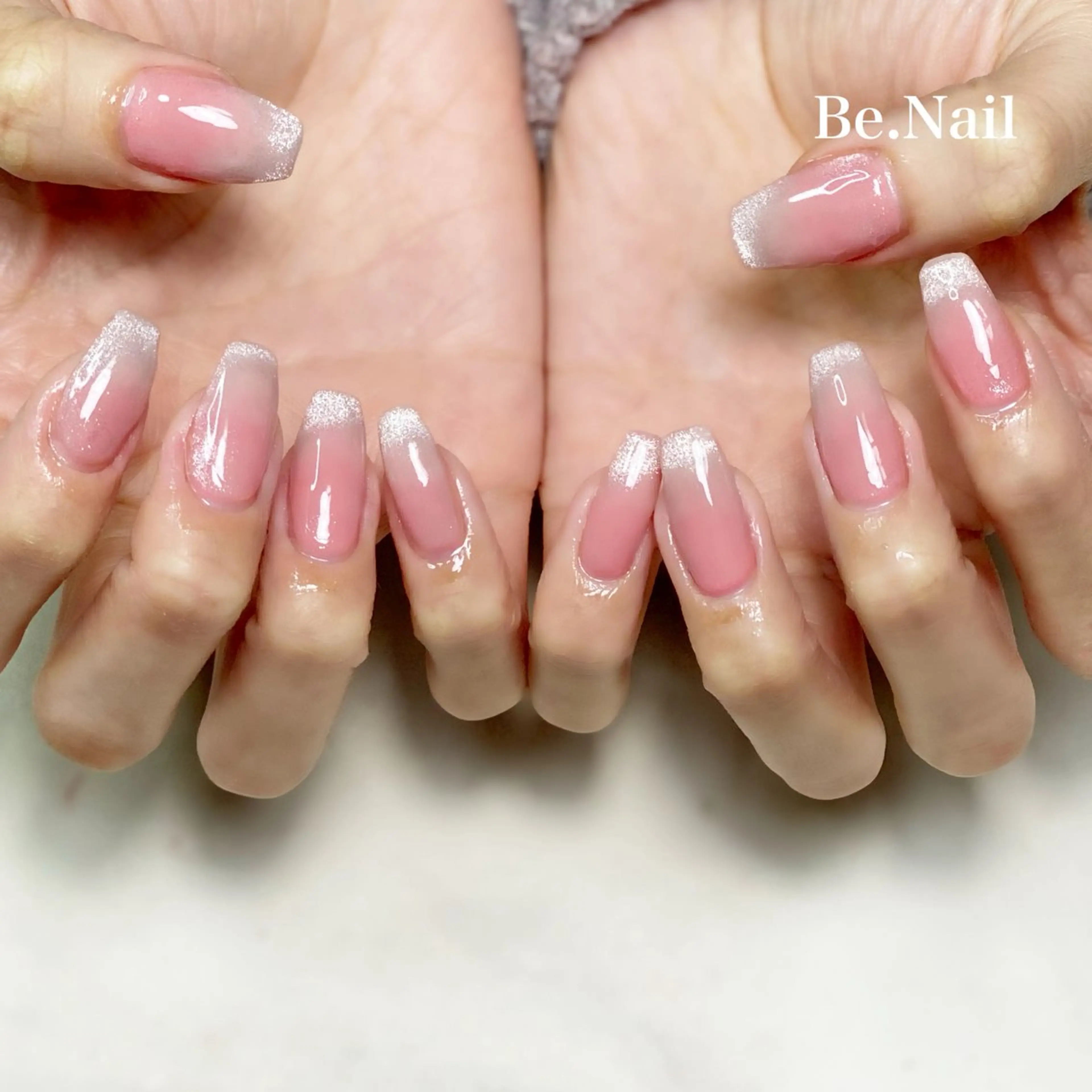 ネイル フレンチネイル ジェルネイル グラデーション マグネットネイル マグネットフレンチ Be. Nailのネイルデザイン