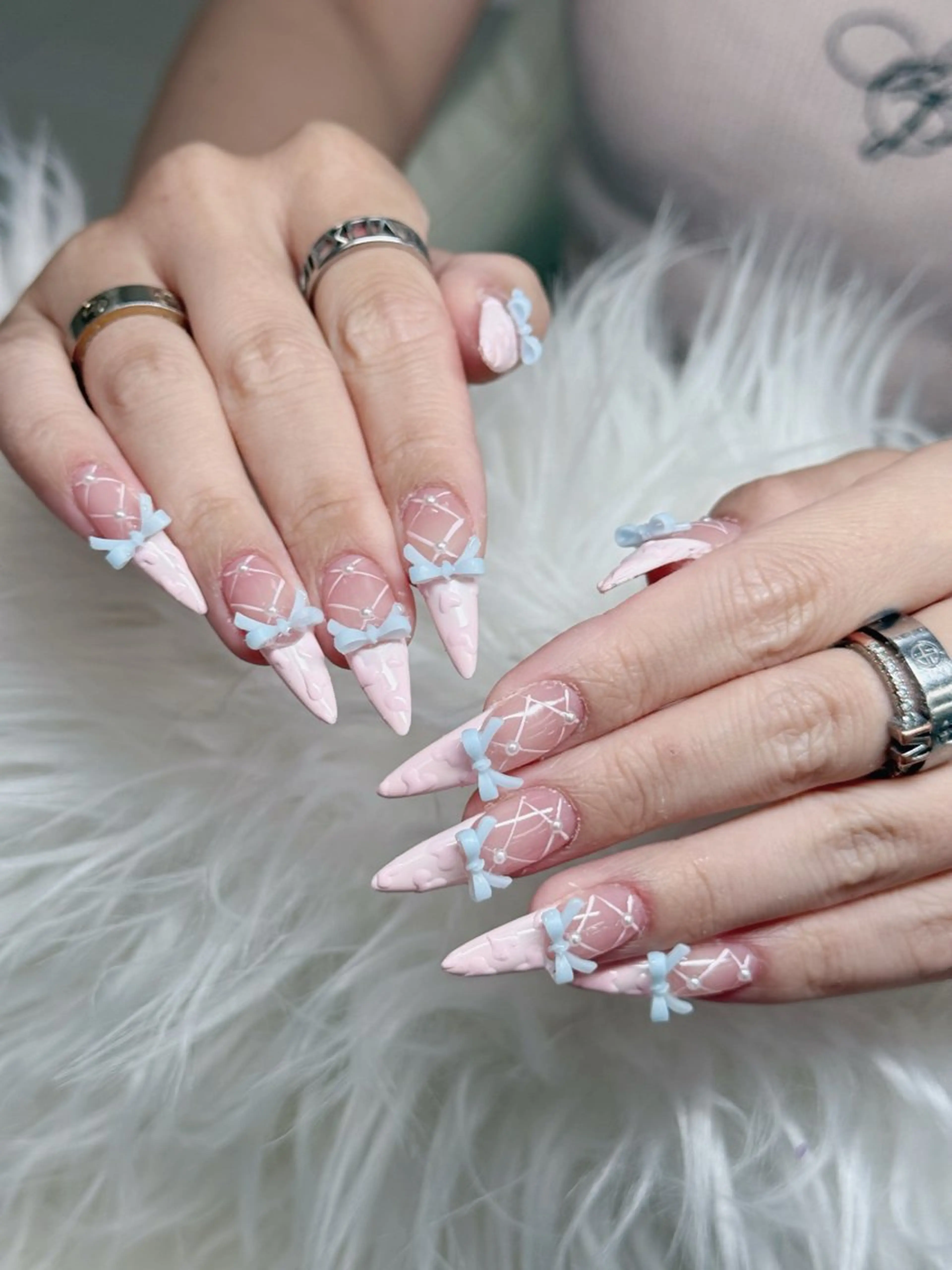 ネイル アートネイル フレンチネイル ジェルネイル 韓国ネイル マグネットネイル ハンドネイル Lenie Nail Okuboのネイルデザイン