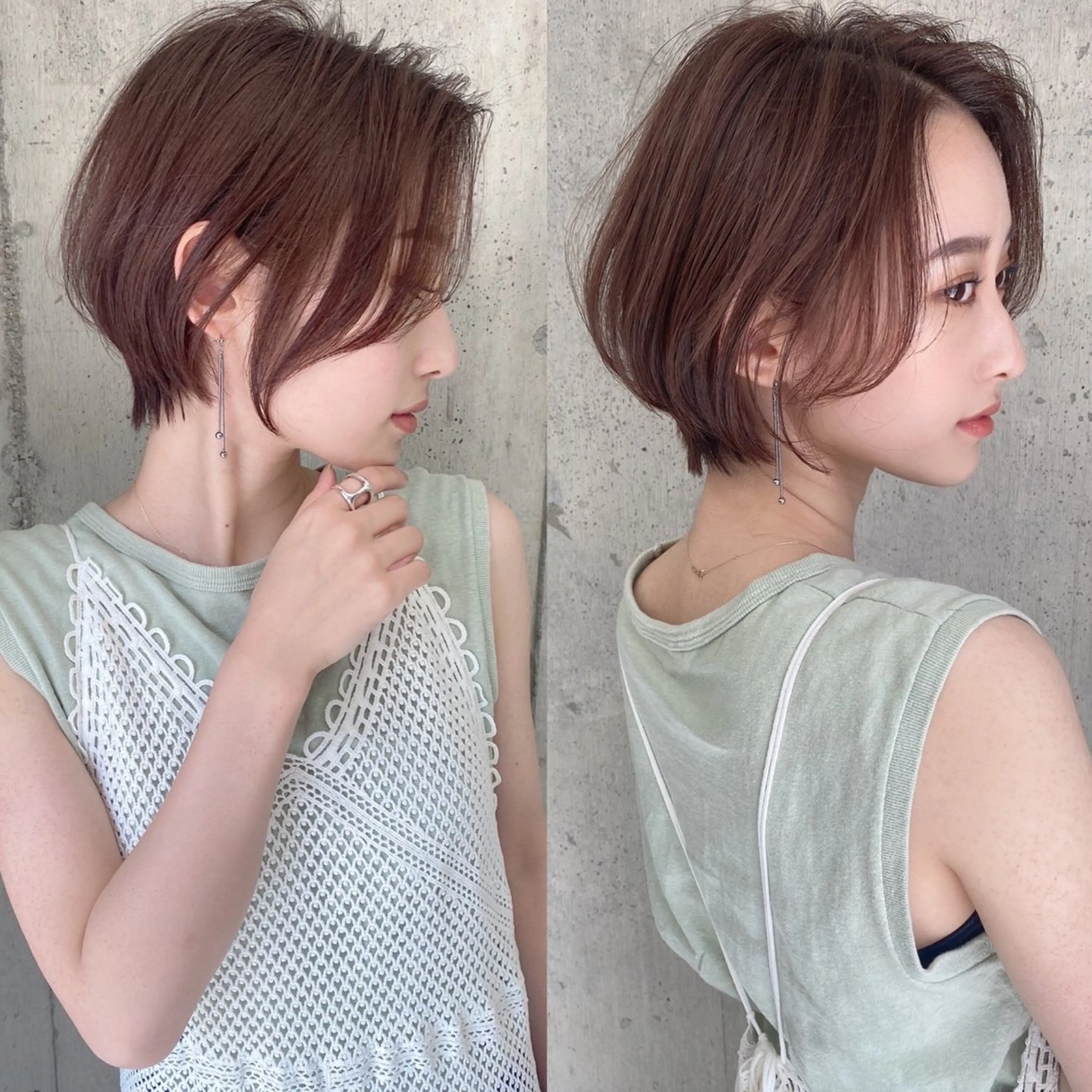 ショート カラー ブリーチなし/暖色/ 透明感/ririkaのヘアスタイル