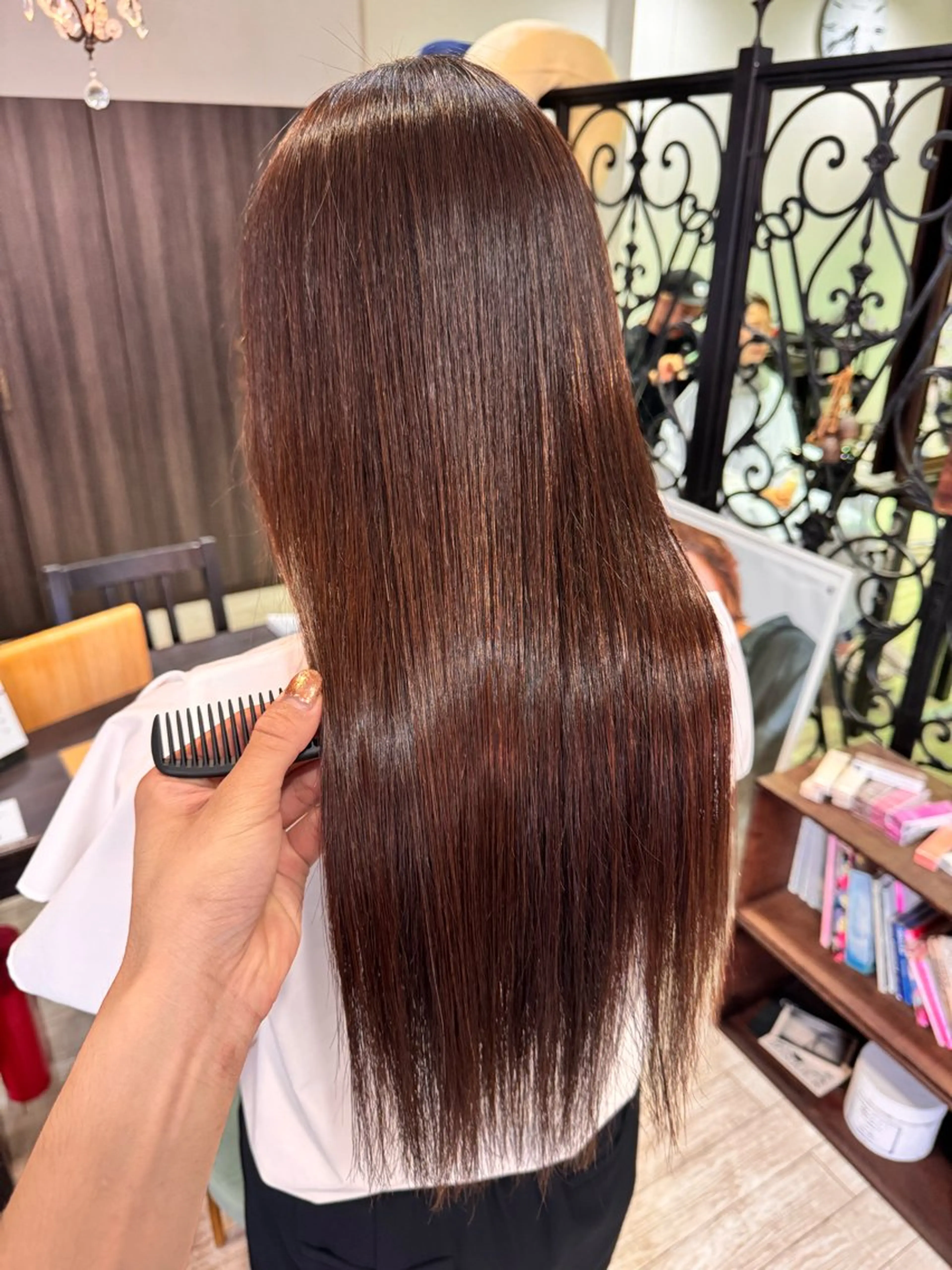 ロング 髪質改善 レイヤーカット カット 縮毛矯正 トリートメント 極上髪質改善 宮内開星のヘアスタイル