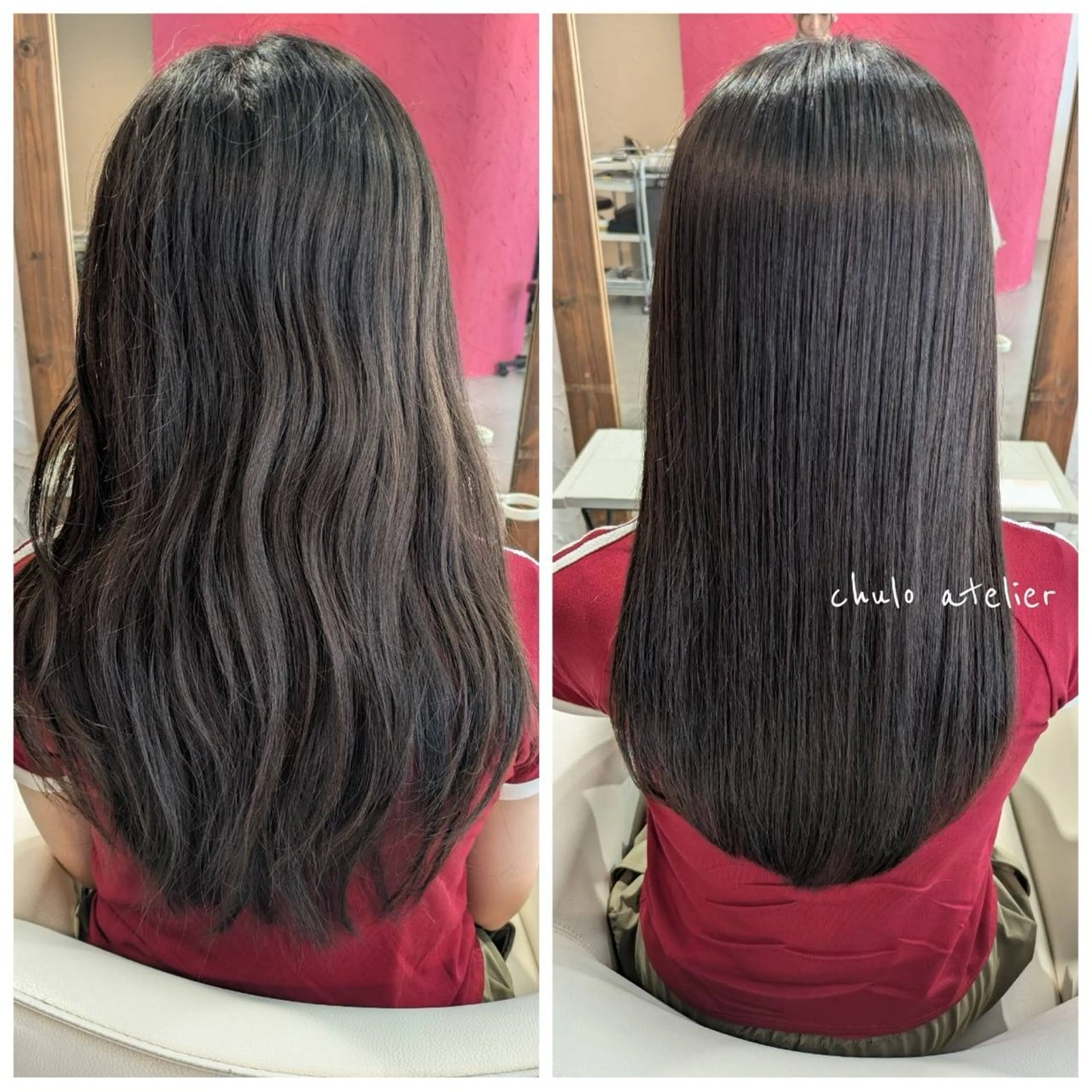 ロング 縮毛矯正 大崎 彩央のヘアスタイル