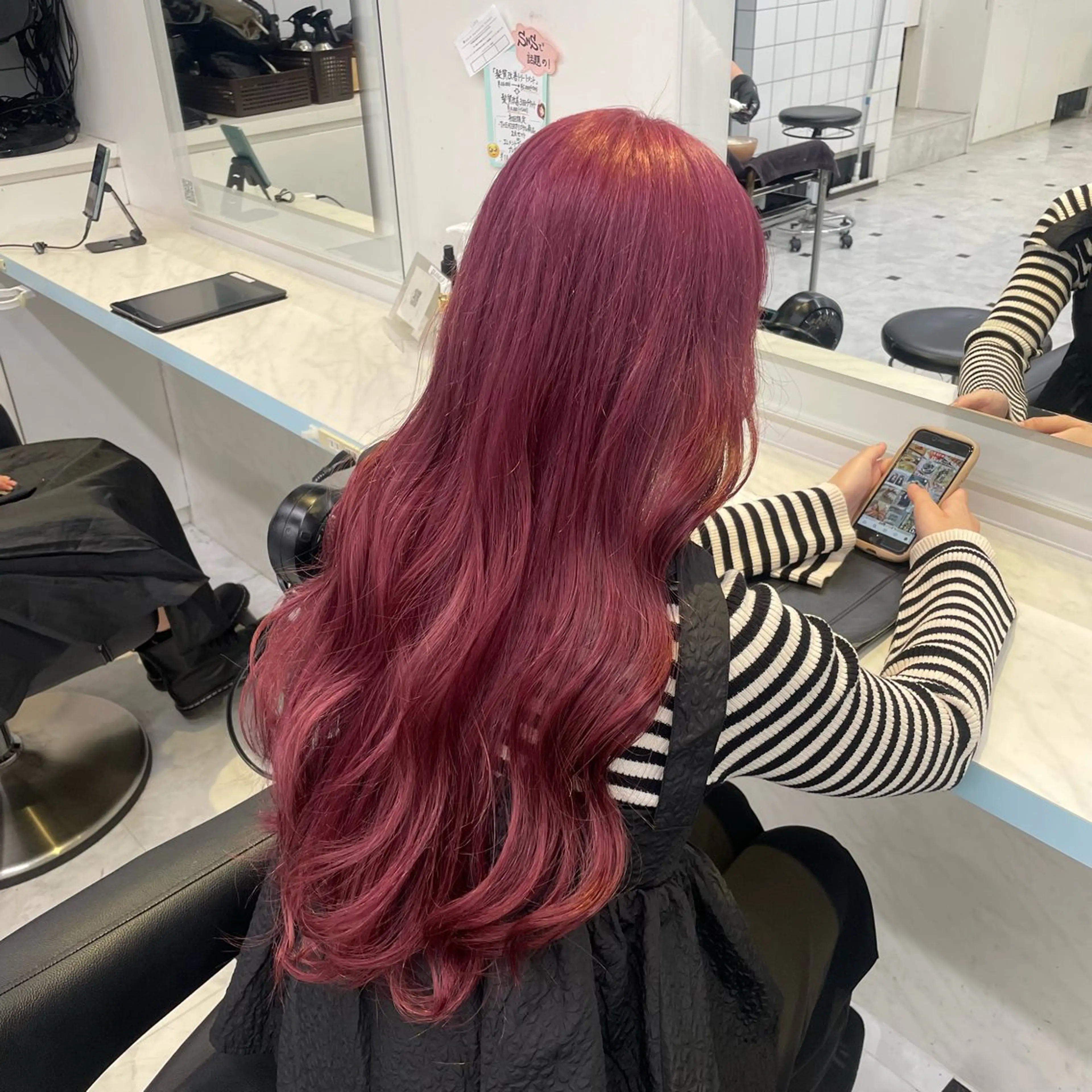 ロング カラー ヘアカラー トリートメント ヘッドスパ ヘアセット 暖色🩷透明感カラー ♡Maika♡のヘアスタイル