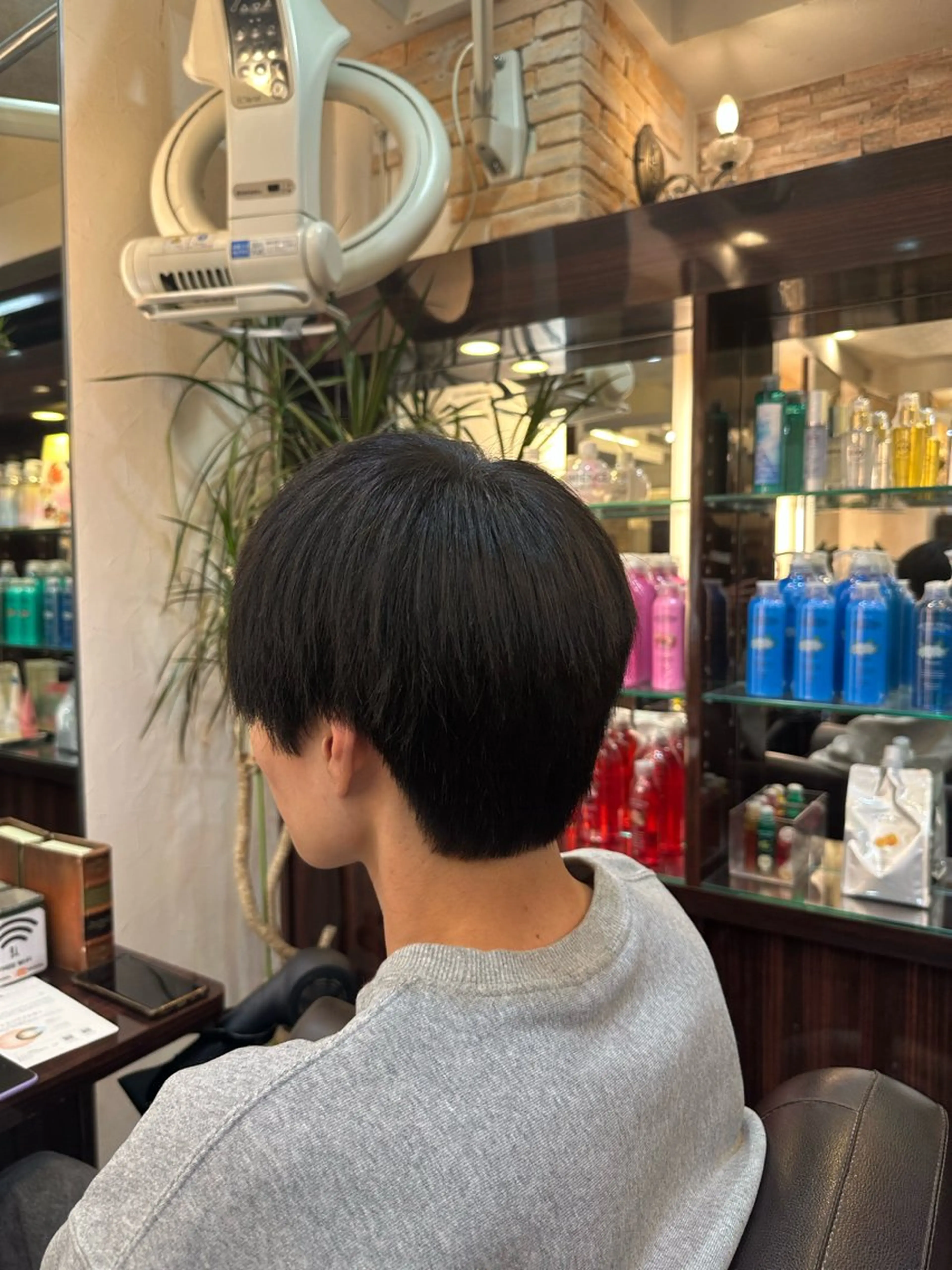 メンズ センターパート メンズ韓国風 韓国マッシュ マッシュウルフ マッシュ 縮毛矯正&髪質改善/ きょうの🐺のヘアスタイル