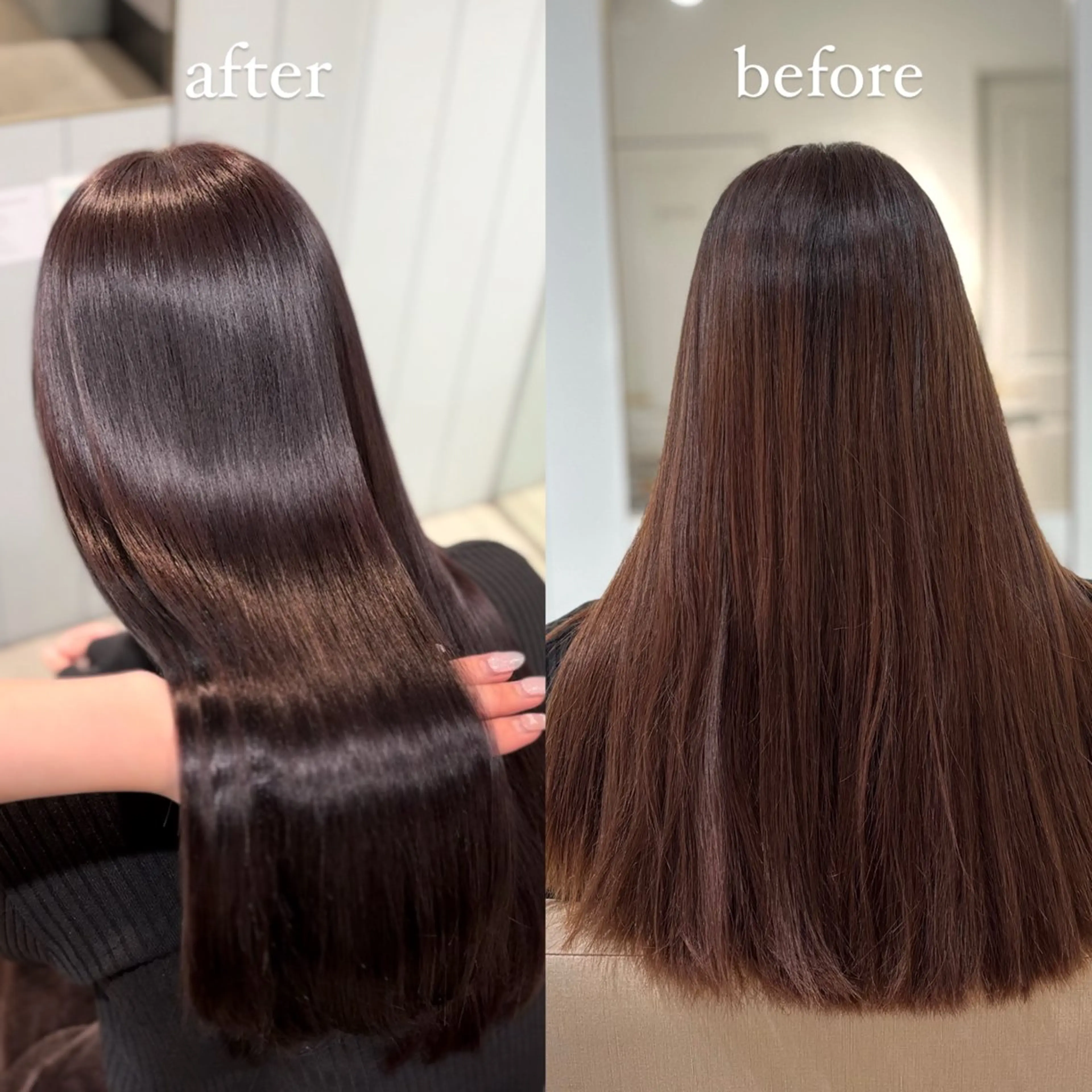 カラー 髪質改善 縮毛矯正 カット ヘアカラー 縮毛矯正 トリートメント 縮毛矯正／レイヤー／ 髪質改善／海月のヘアスタイル