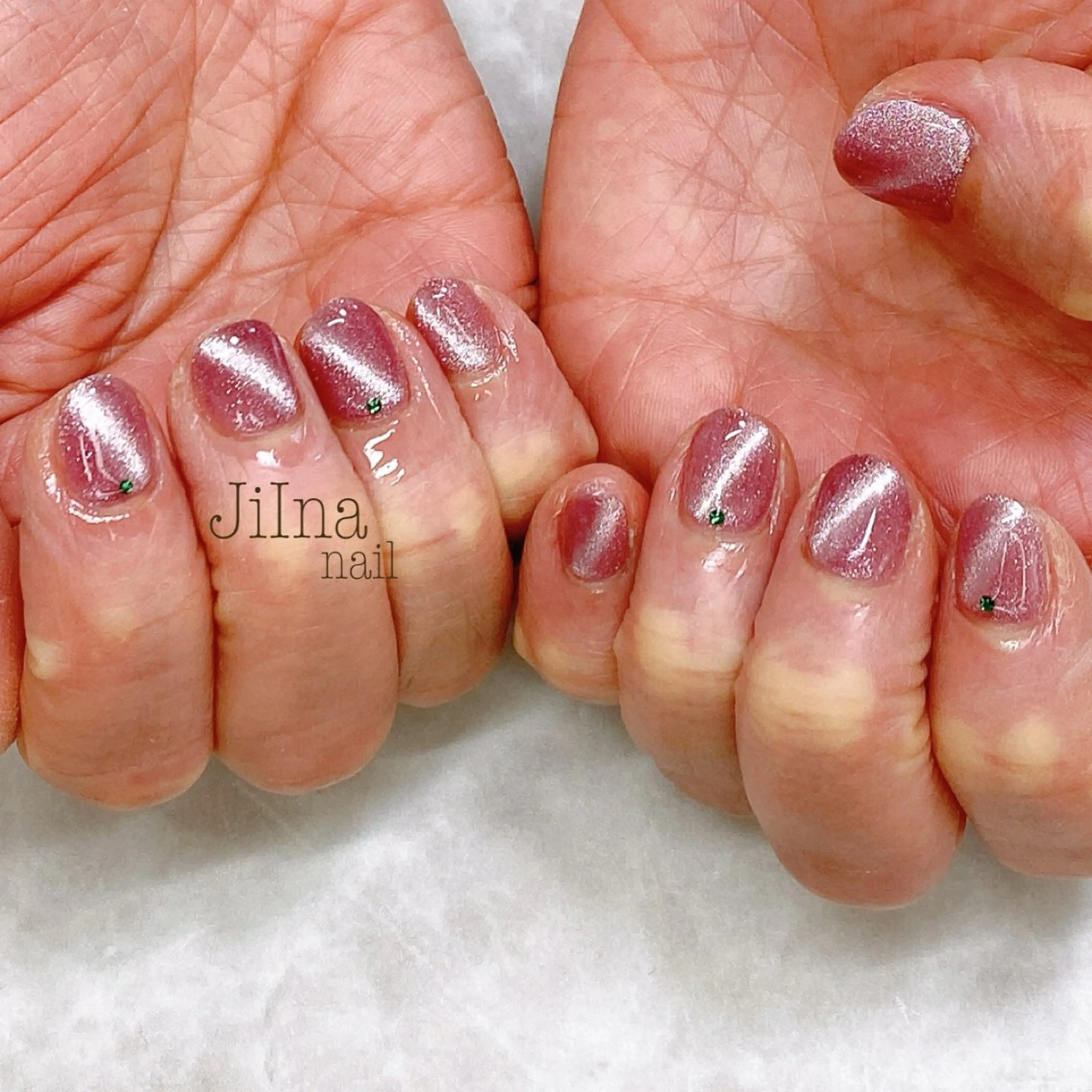 ネイル マグネットネイル ストーンネイル JiIna nailのネイルデザイン