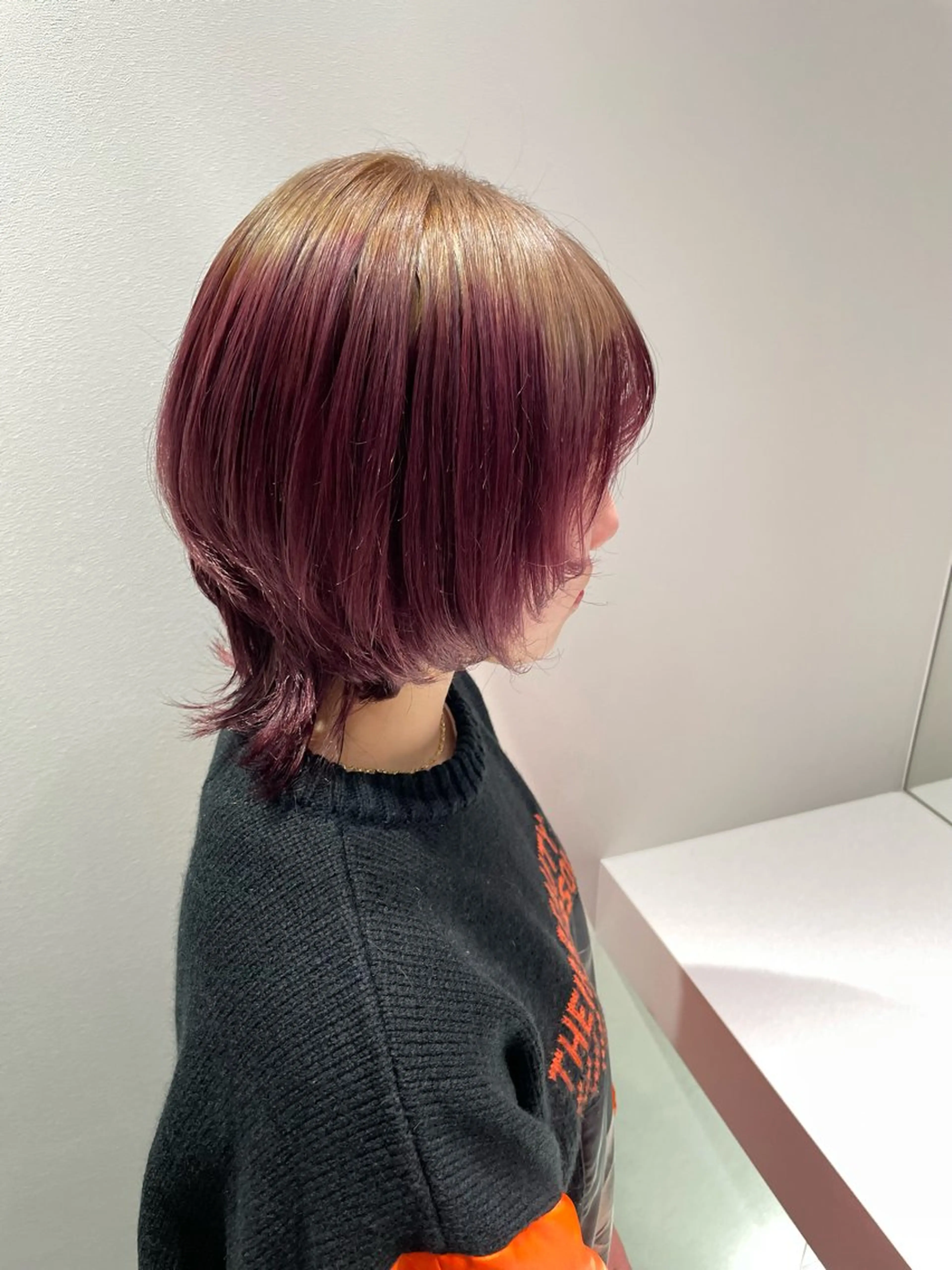 ミディアム カラー 佐野 えり奈のヘアスタイル