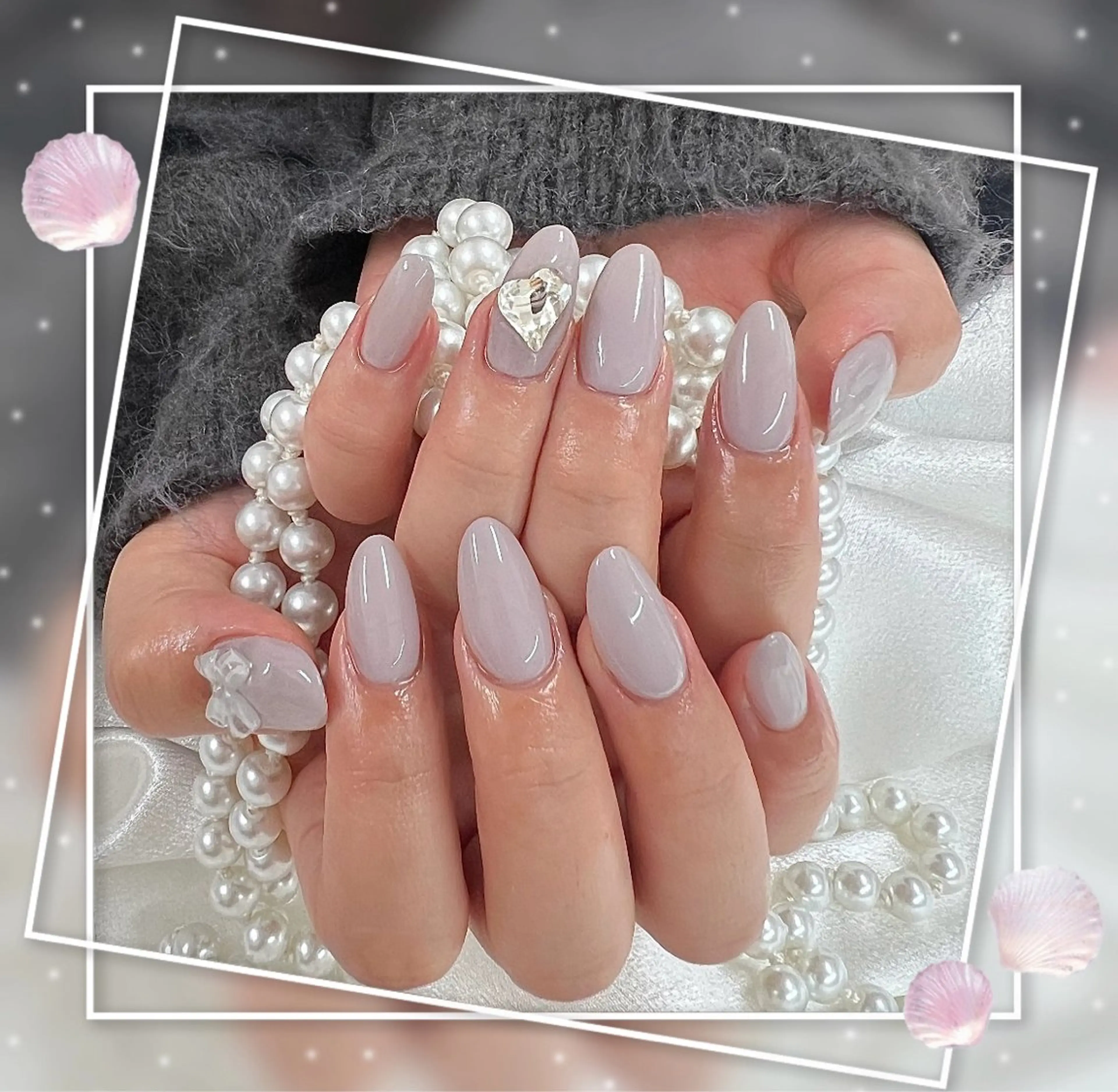ネイル フレンチネイル グラデーション キラキラネイル 韓国ネイル マグネットネイル ハンドネイル Chill Nailsalonのネイルデザイン