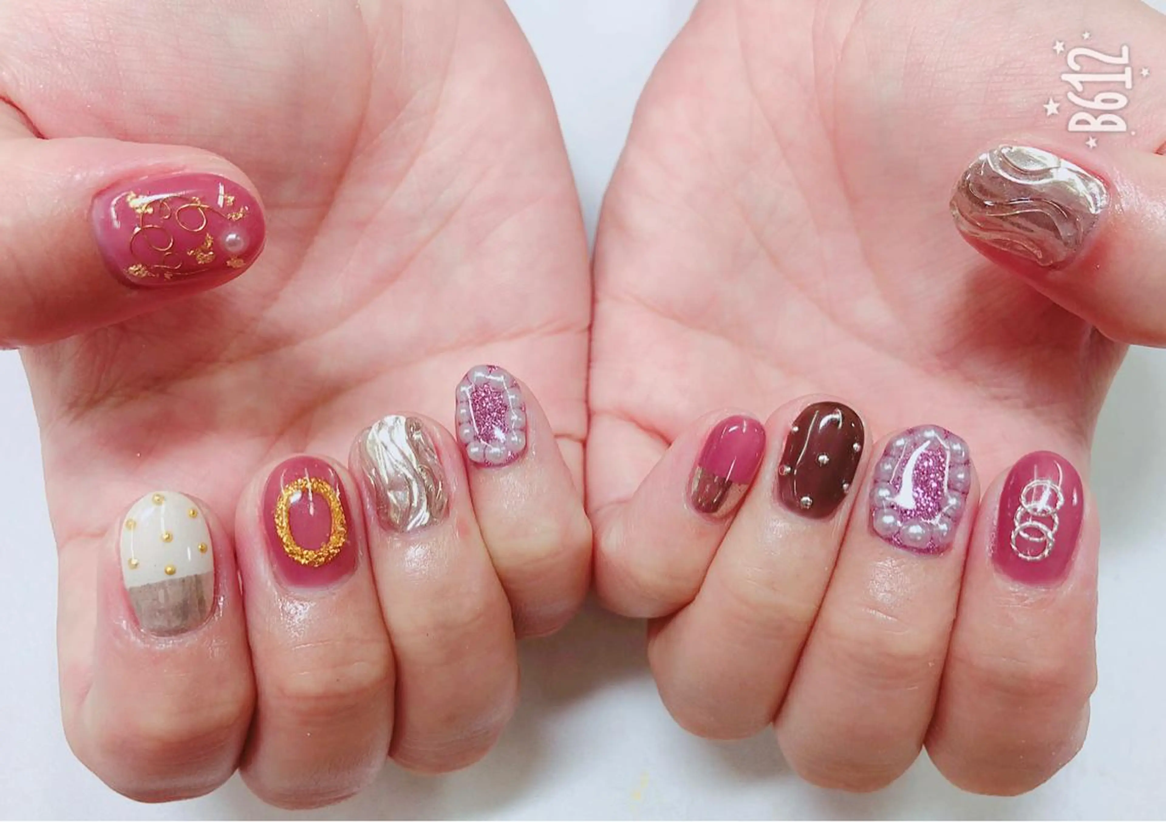 ネイル アートネイル ミラーネイル ハンドネイル Riz nailのネイルデザイン