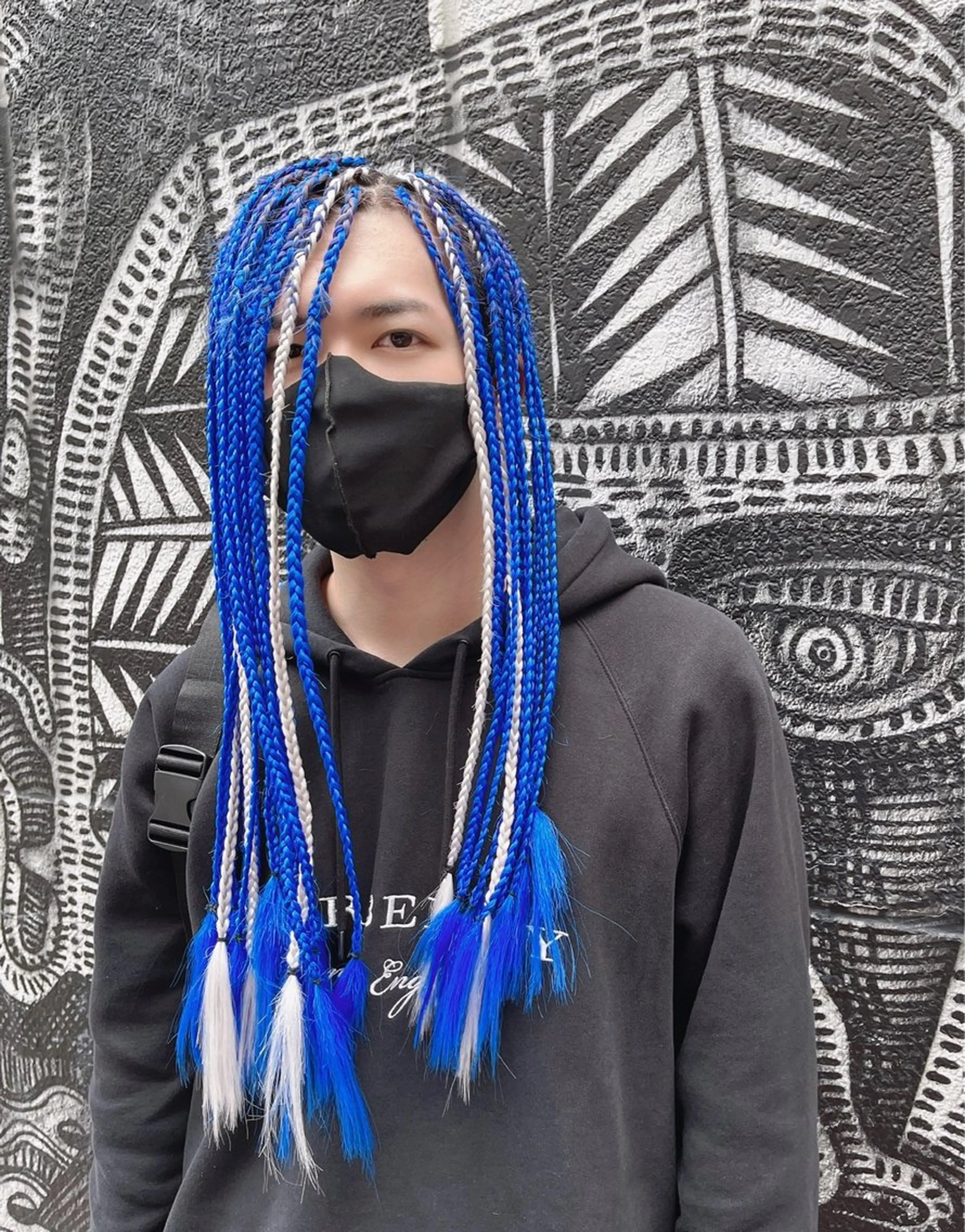 ロング カラー ヘアアレンジ メンズ haco+所属・🌈派手髪エクステ ブレイズ🌈ひろとのヘアスタイル