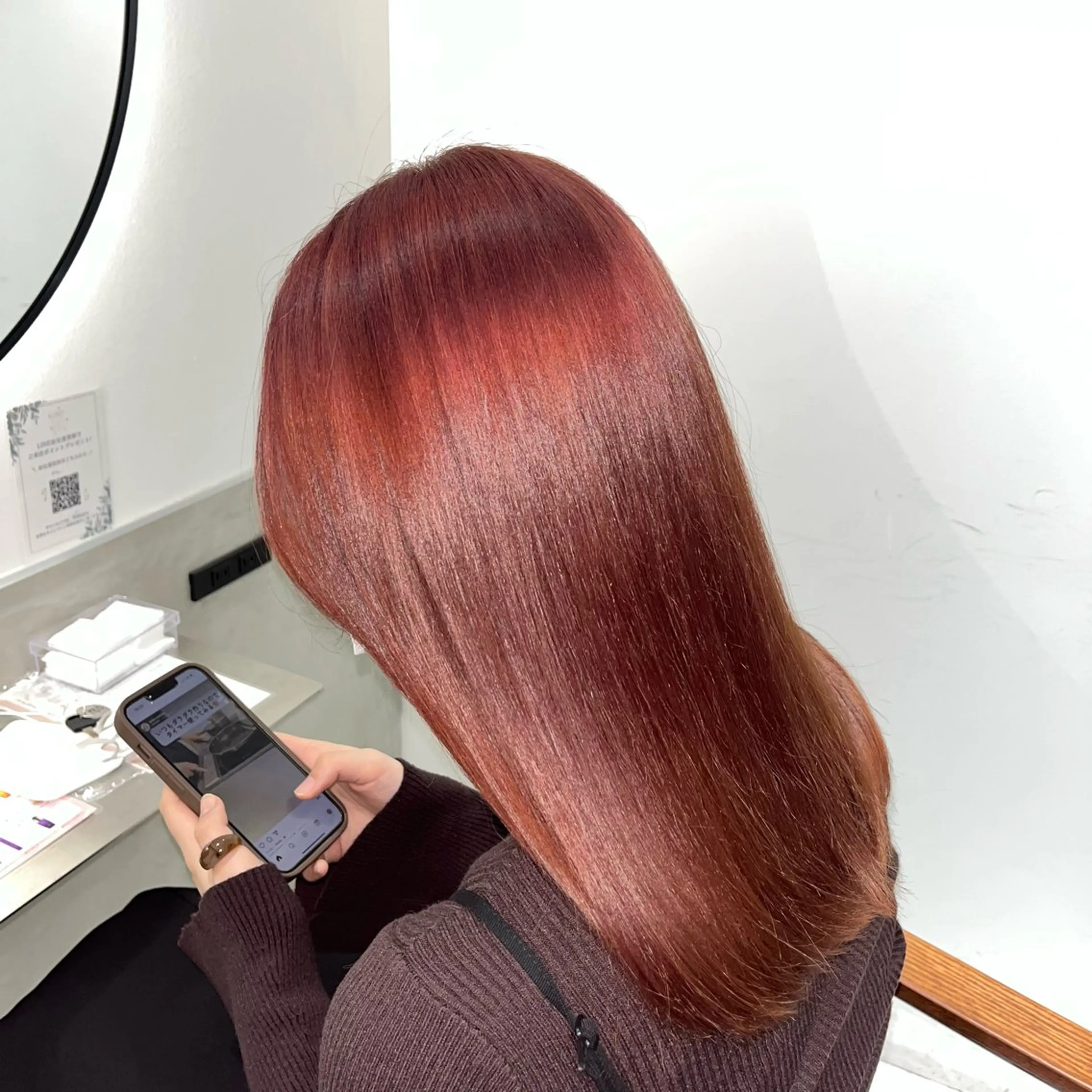 【大人気美髪コース✨】カット+カラー+りんご幹細胞＆髪質改善ULTOWA＋プチスパの写真