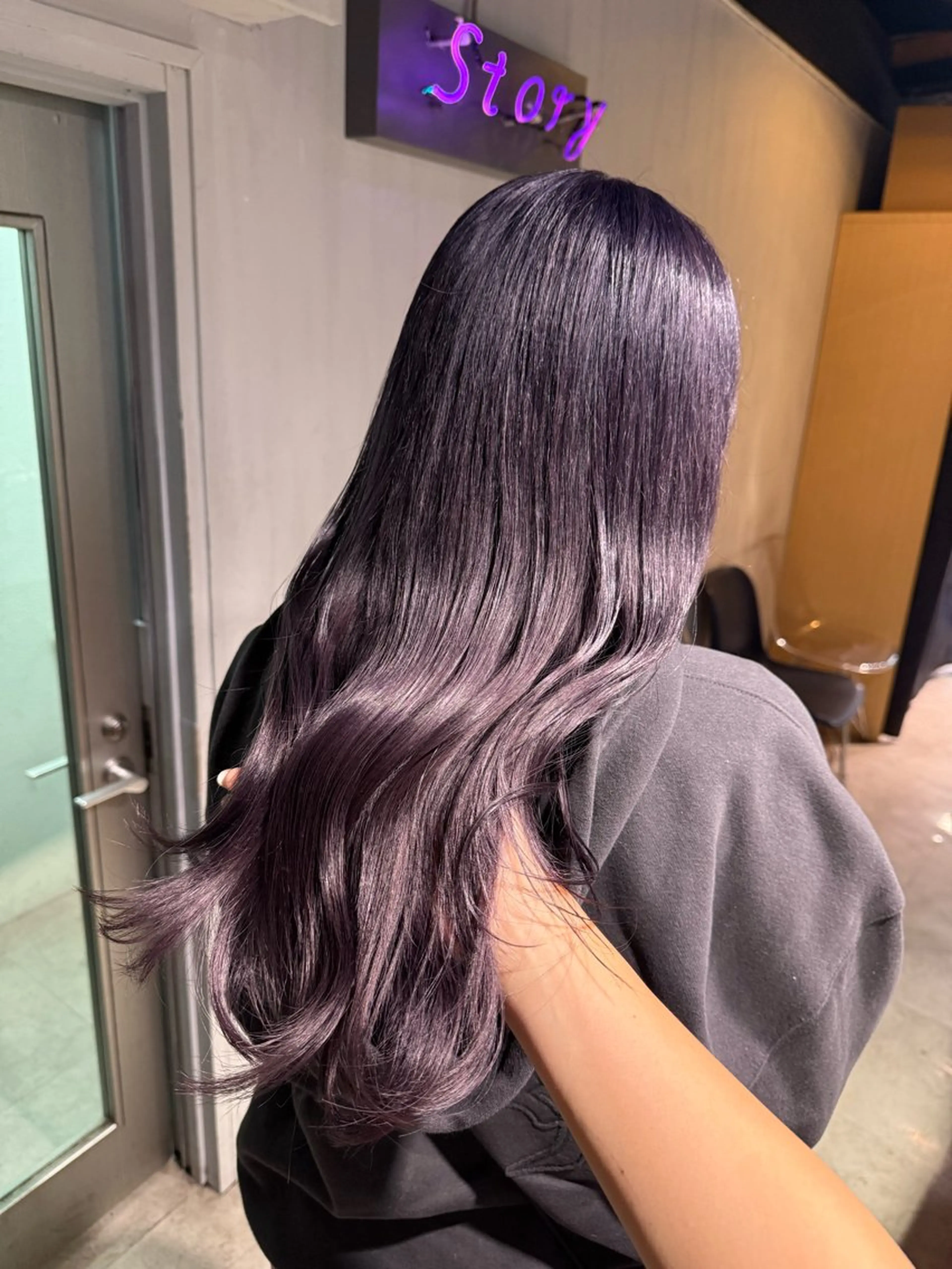 ロング カラー ヘアカラー トリートメント NANAMI🩵 大人可愛い韓国ヘアのヘアスタイル