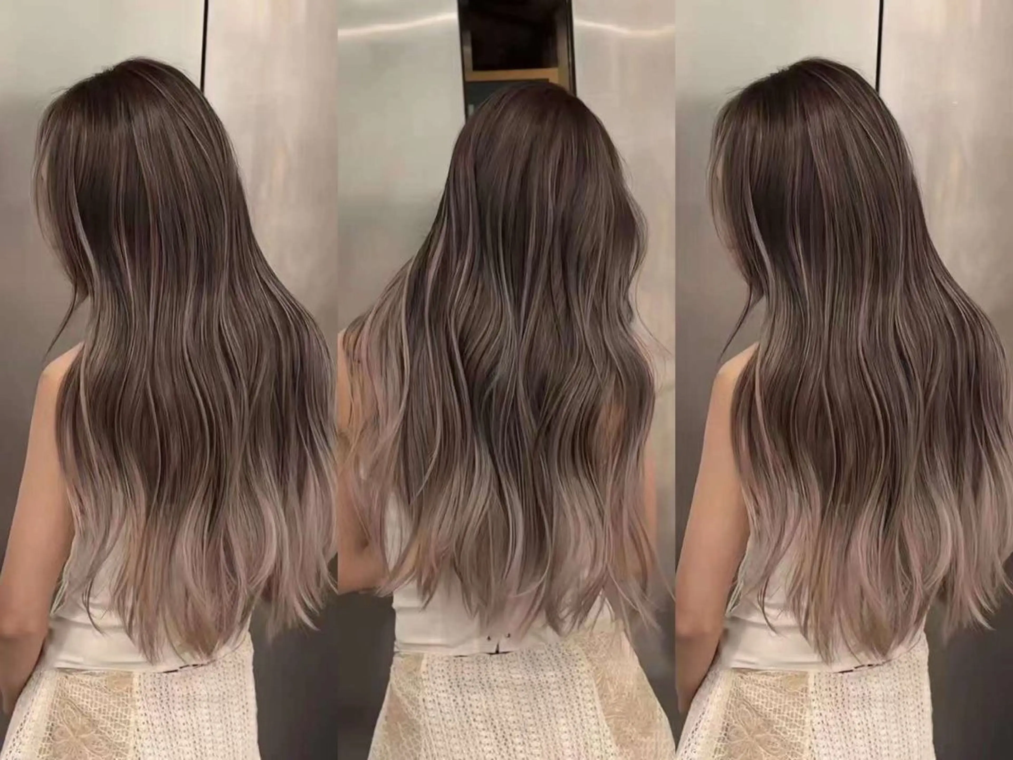 セミロング カラー yeope所属・ハイトーンカラー ブリーチ専門・天神のヘアスタイル