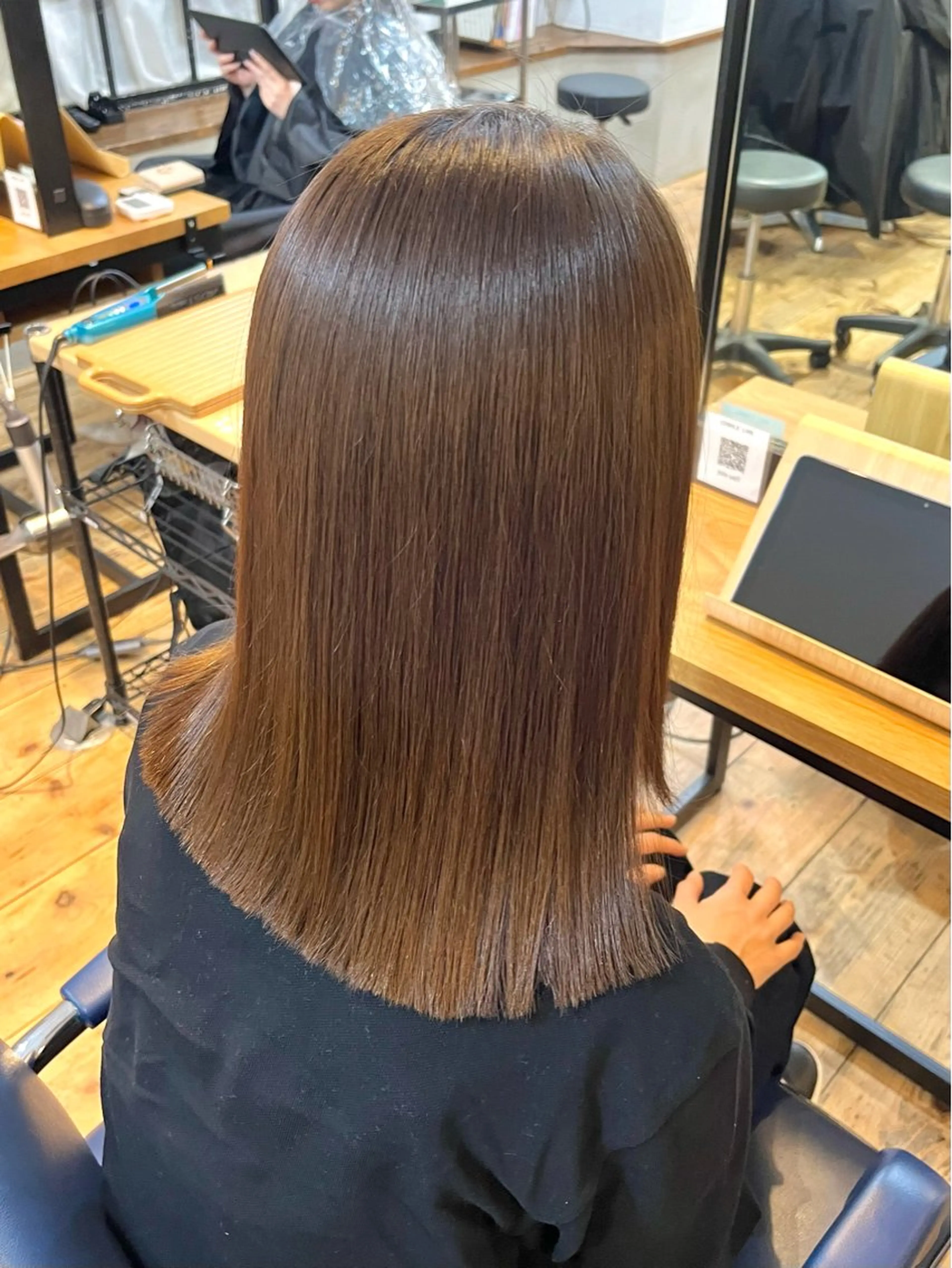 ミディアム 縮毛矯正 伊藤ゆかり/髪質改善 /透明感カラーのヘアスタイル