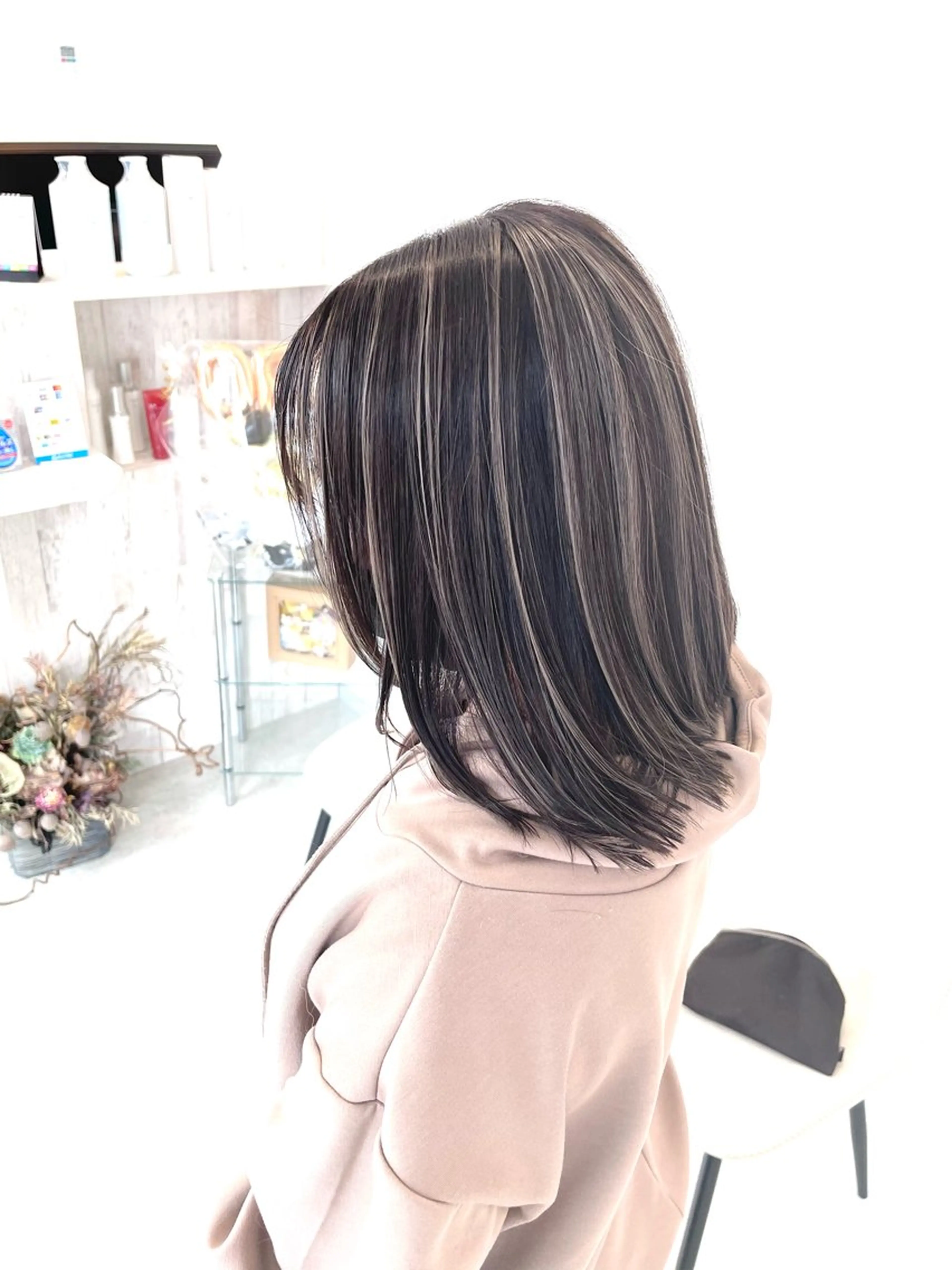 セミロング カラー ヘアカラー 加藤 佑二のヘアスタイル