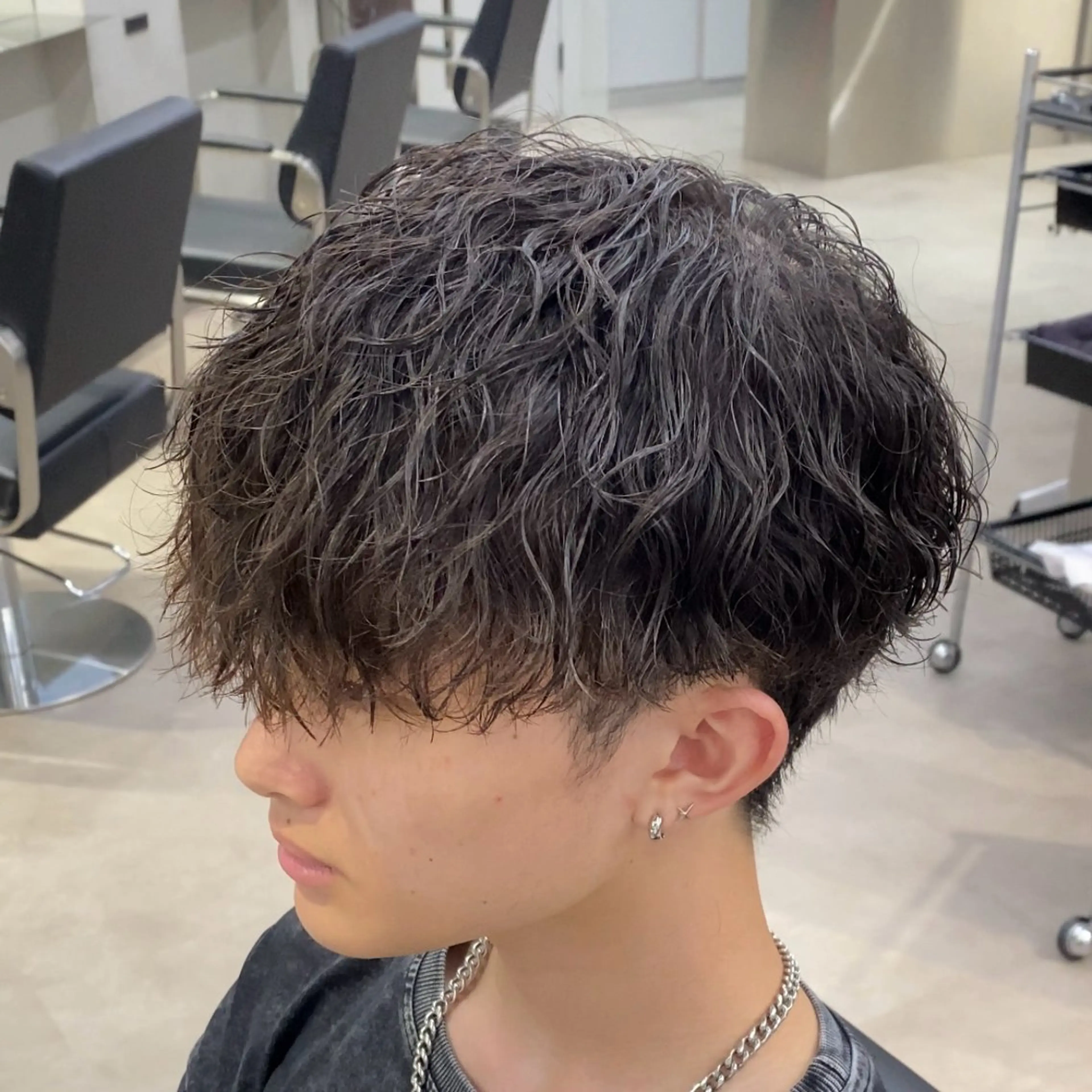 ショート パーマ メンズ メンズ特化LIBER 石川玲央のヘアスタイル