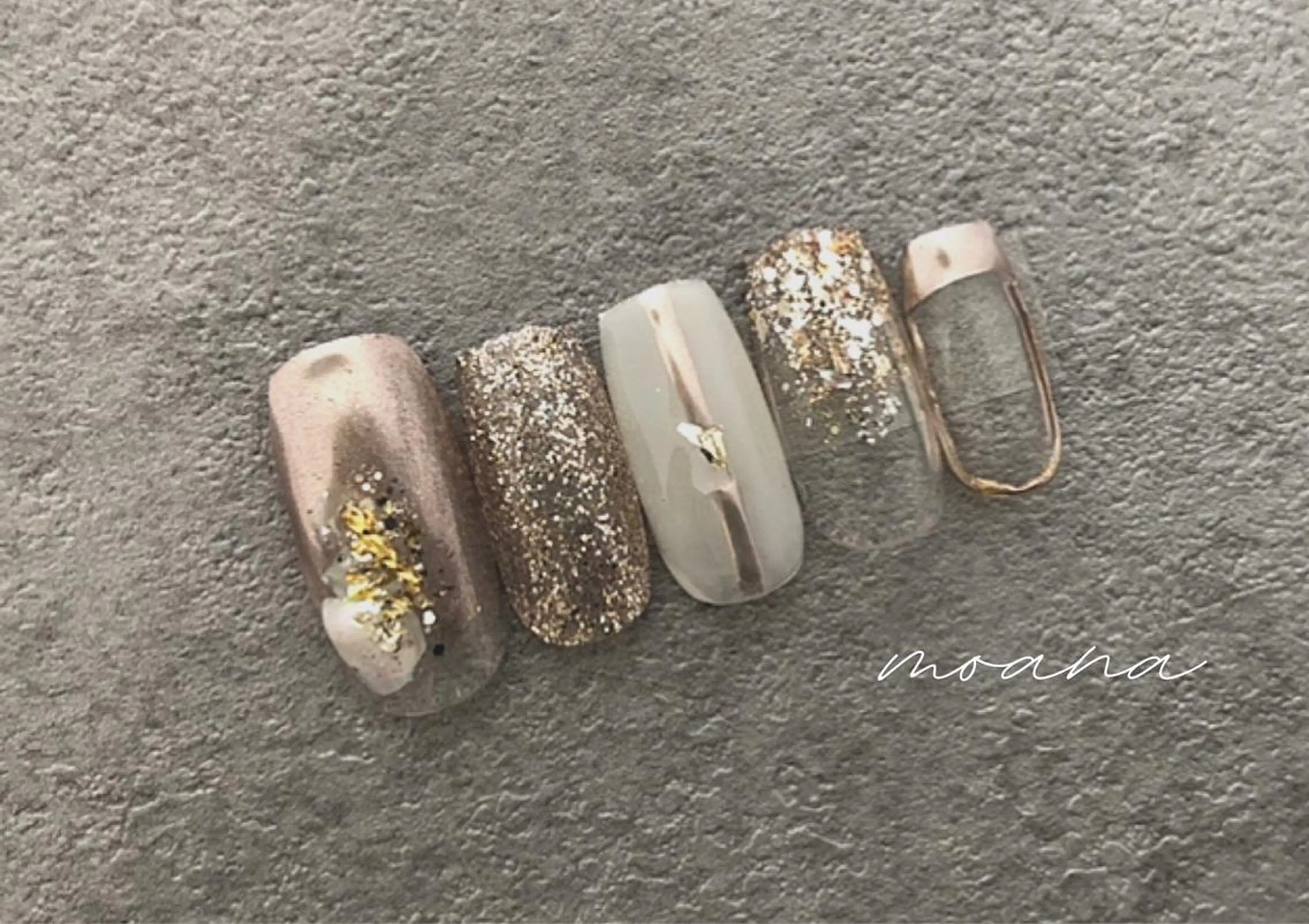 ネイル アートネイル 大理石ネイル(マーブル) マットネイル ニュアンスネイル スクエアネイル private salonMOANAのネイルデザイン