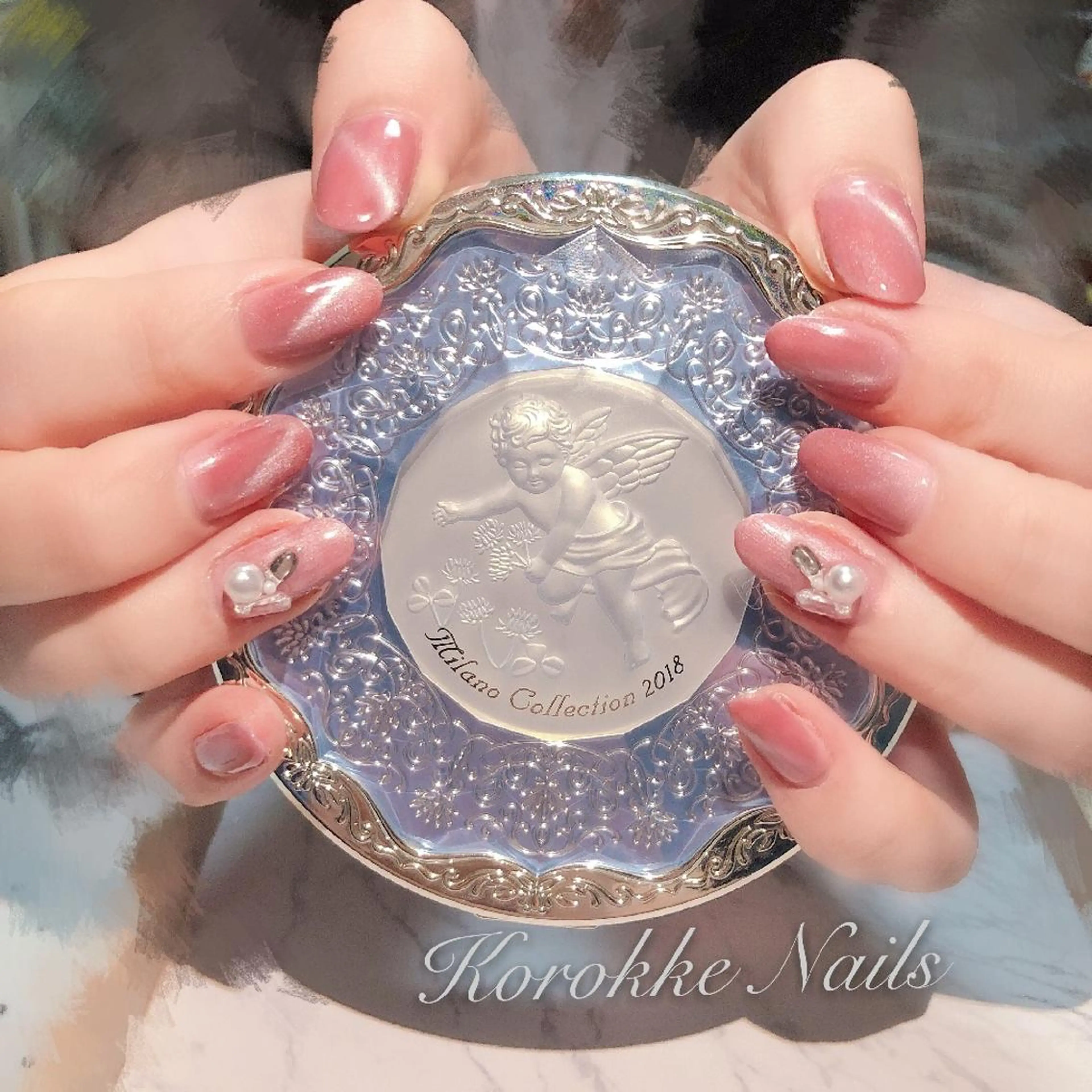 ネイル アートネイル ピンク シンプルネイル コロッケネイル所属・星野 ゆきのネイルデザイン