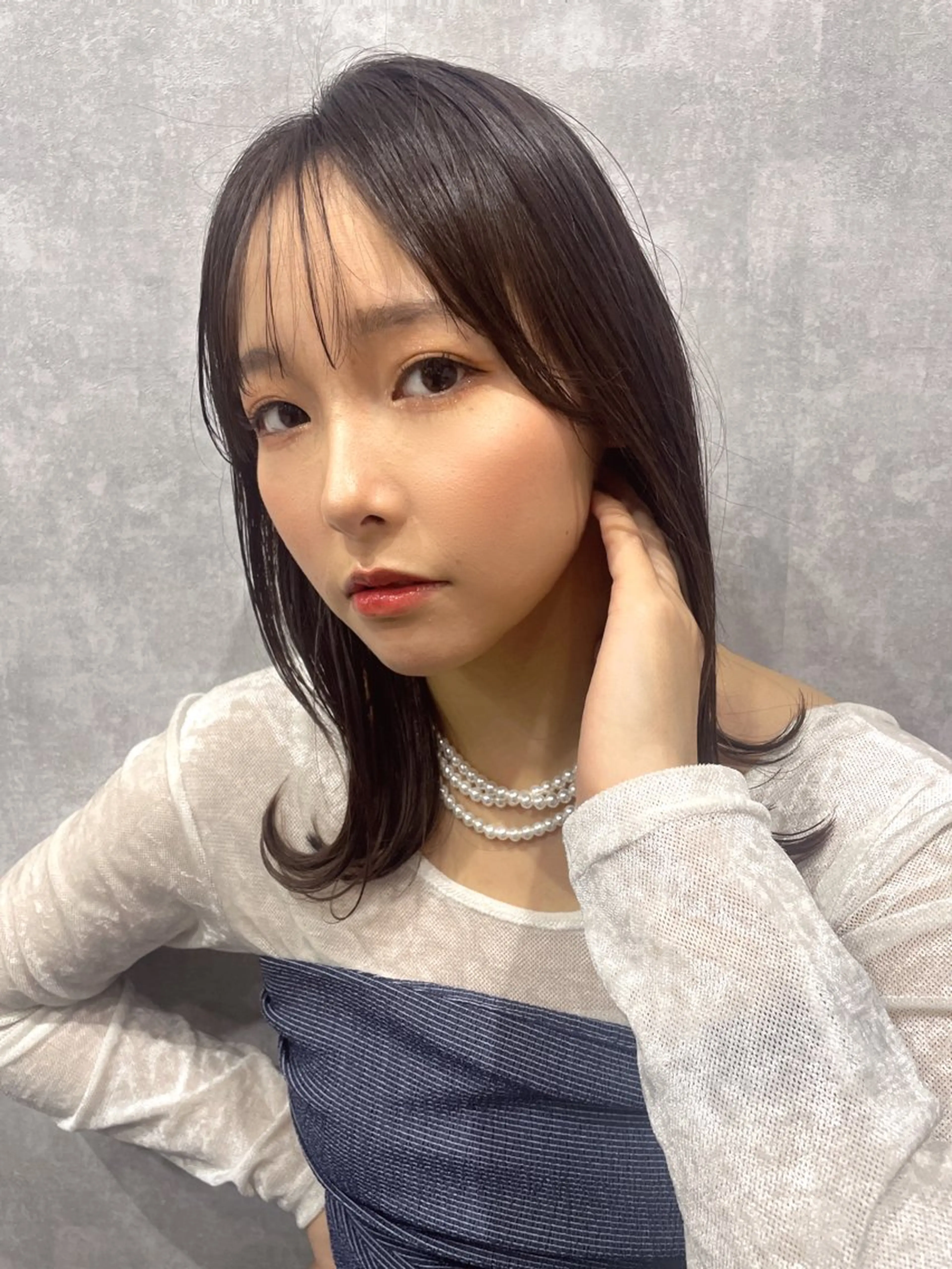 セミロング カラー ヘアアレンジ 透明感カラー/推しカ ラー☁️JURAのヘアスタイル