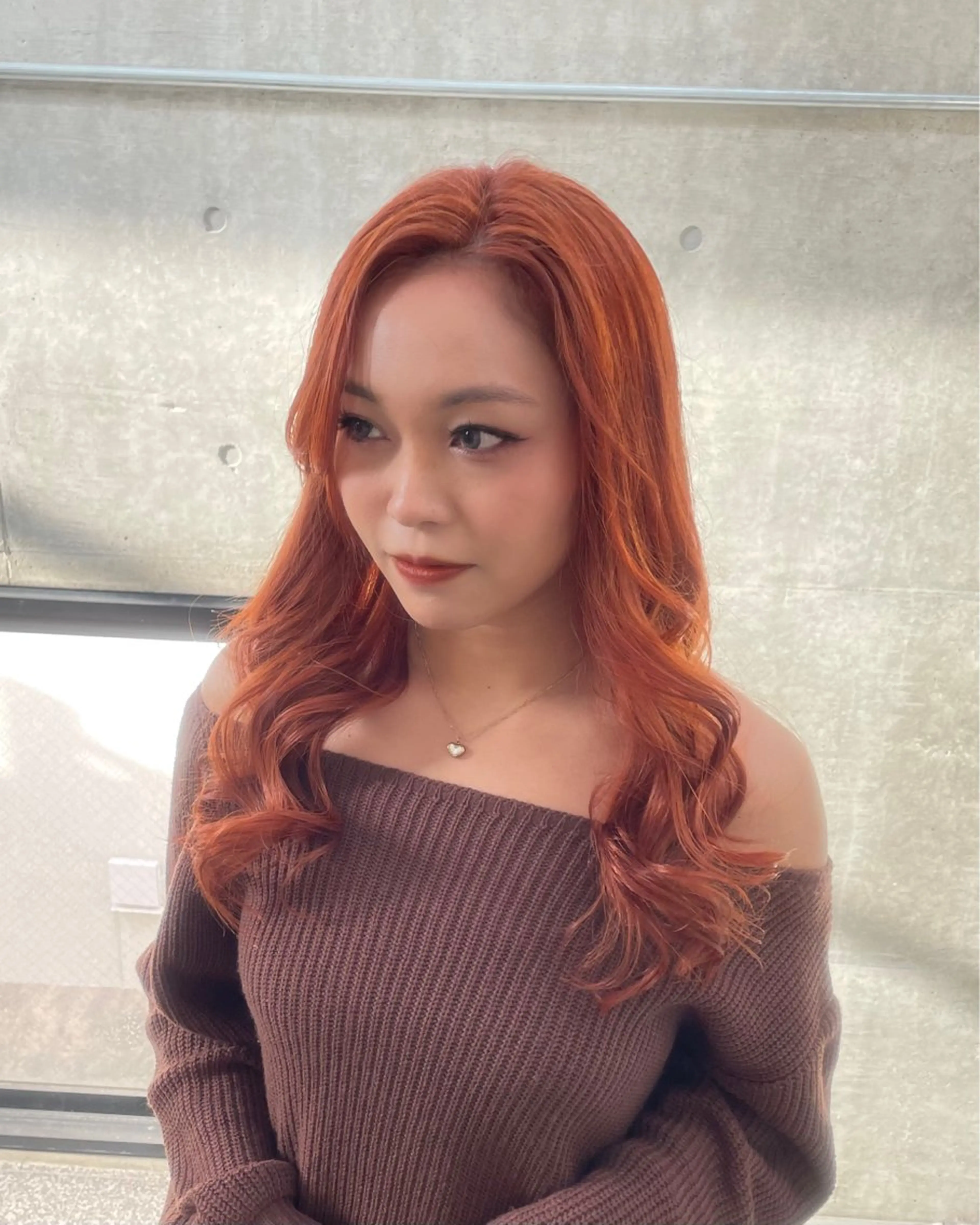 カラー ブラウンカラー オレンジ オレンジブラウン 🍭ハイトーン/ デザインカラー🦄のヘアスタイル