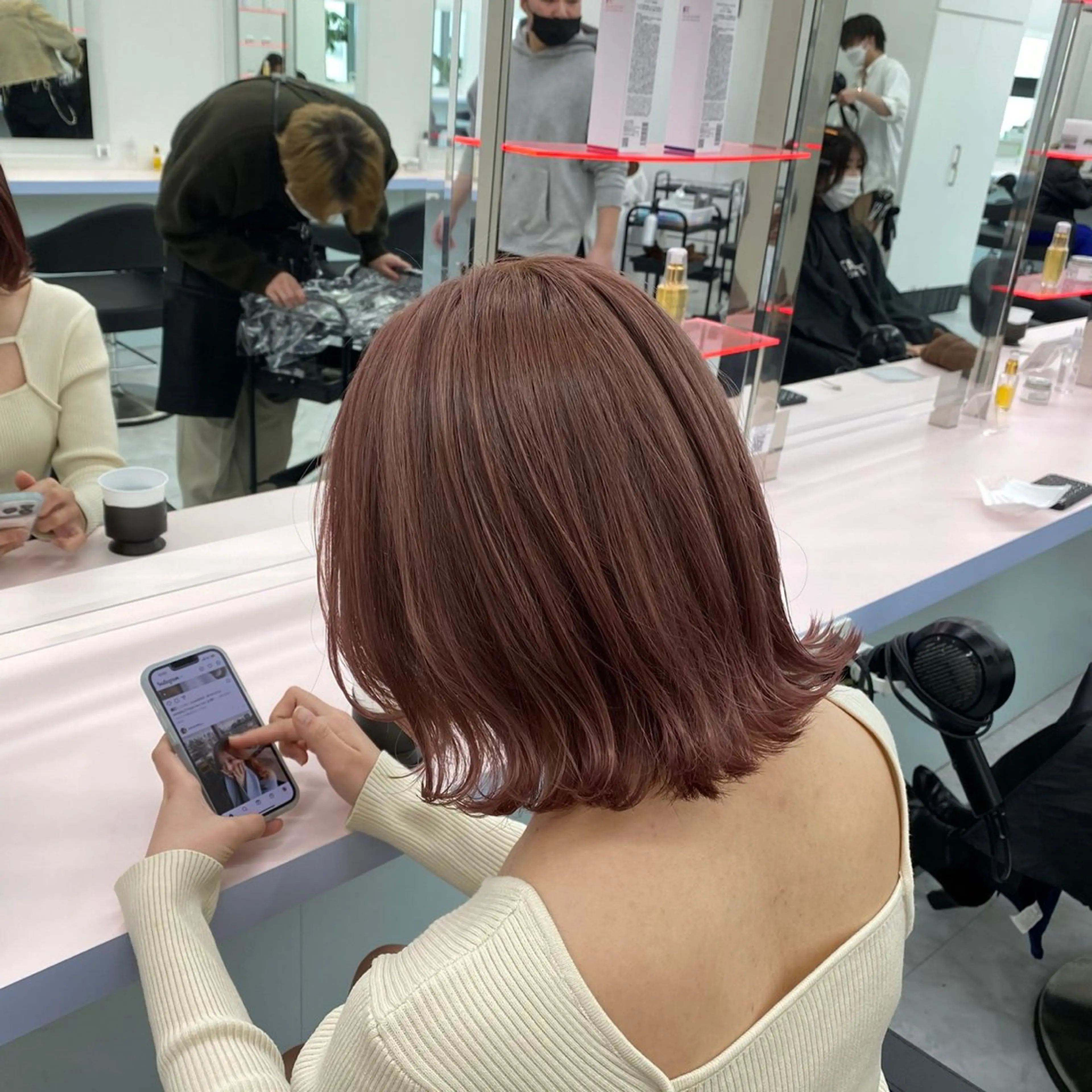 ショート カラー パーマ ヘアアレンジ メンズ 🤍透明感カラー🤍 ブリーチ🤍AINEのヘアスタイル