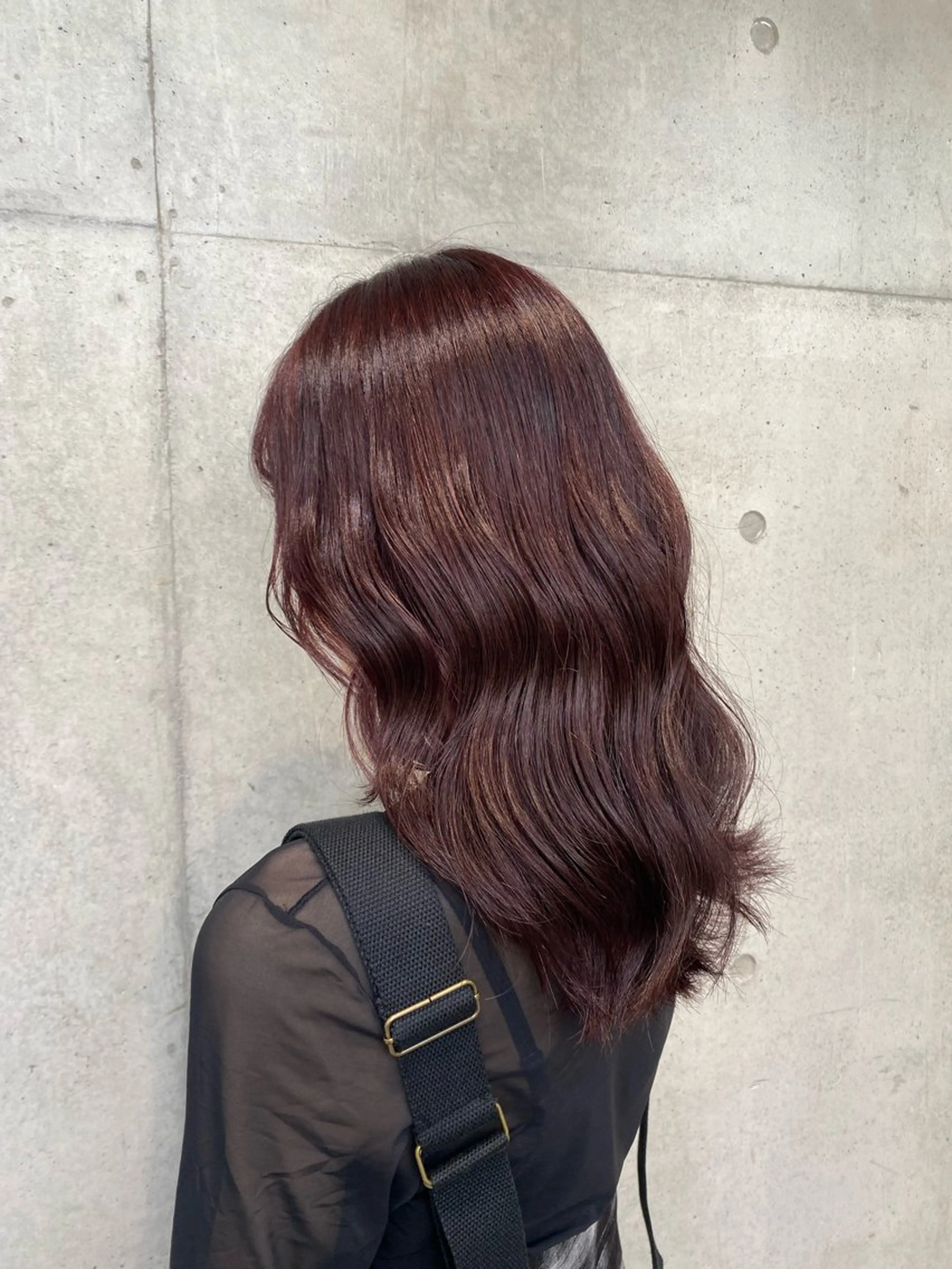 セミロング カラー ヘアアレンジ ヘアカラー トリートメント ボブ艶モテカラー🫧 カリンのヘアスタイル