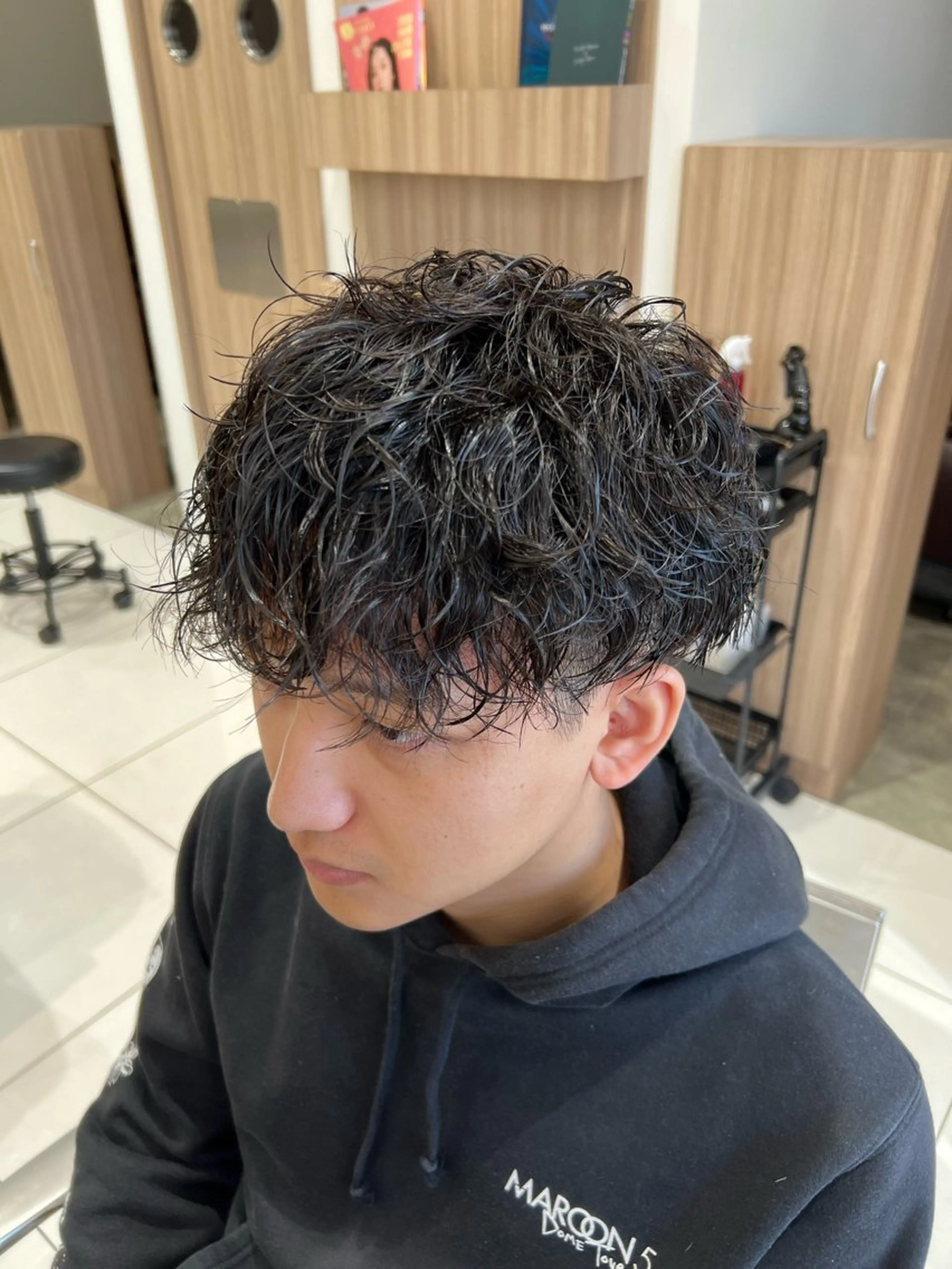 メンズ カット パーマ 💫副店長💫 篠崎 はやとのヘアスタイル