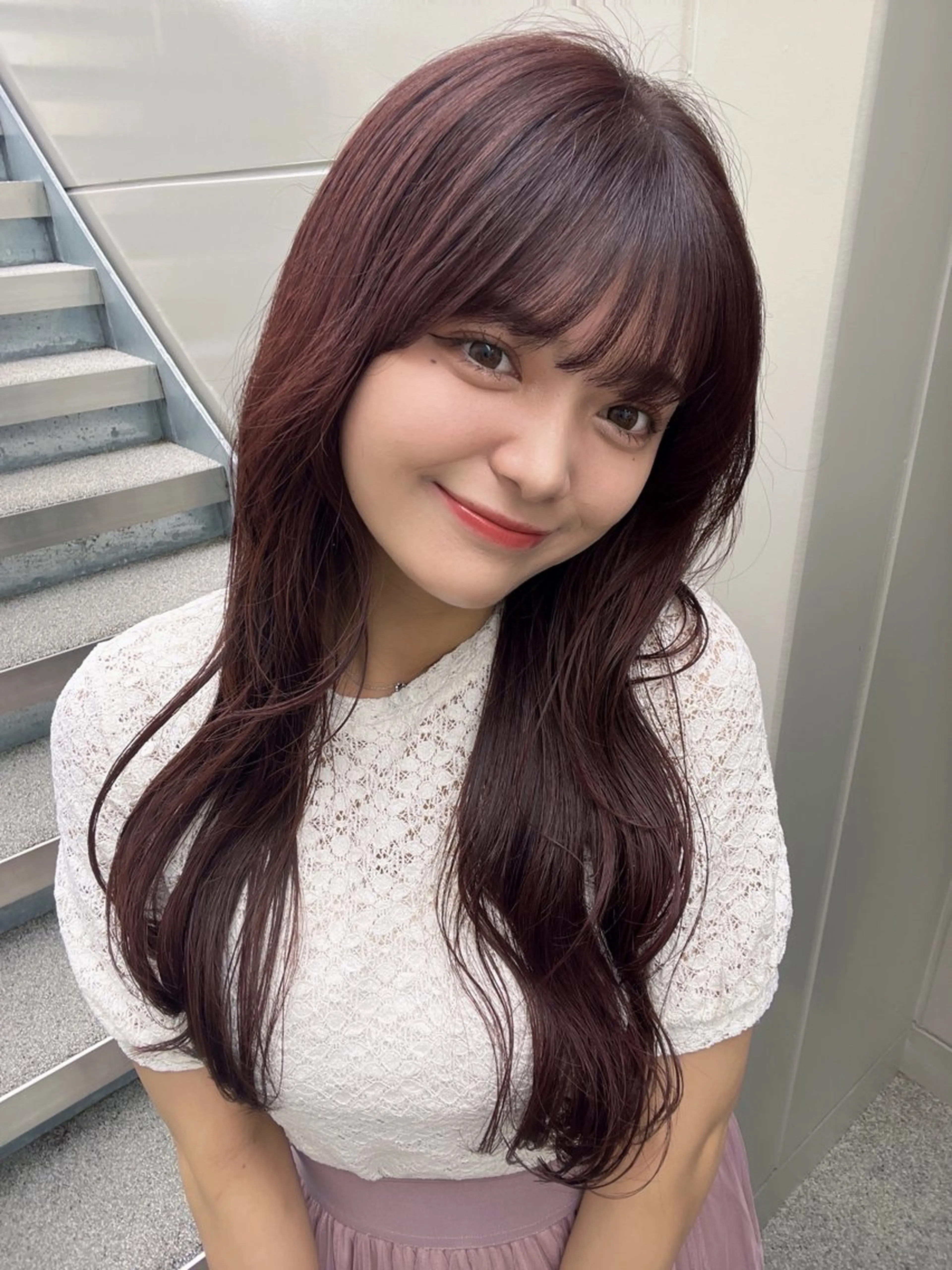 ロング カラー 若月 あやかのヘアスタイル