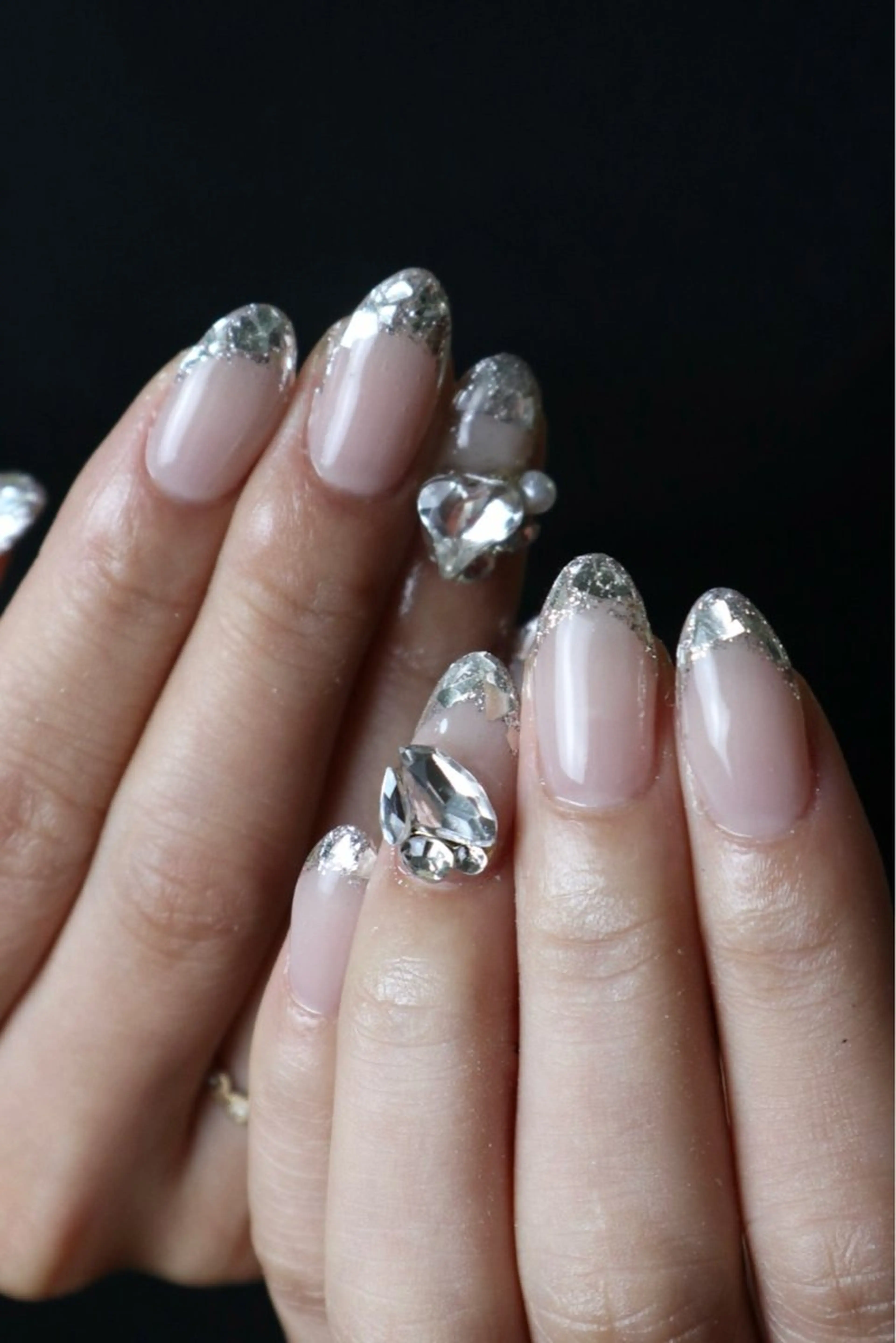 ネイル フレンチネイル ガラスフレンチ オフィスネイル めいか /Meikaのネイルデザイン