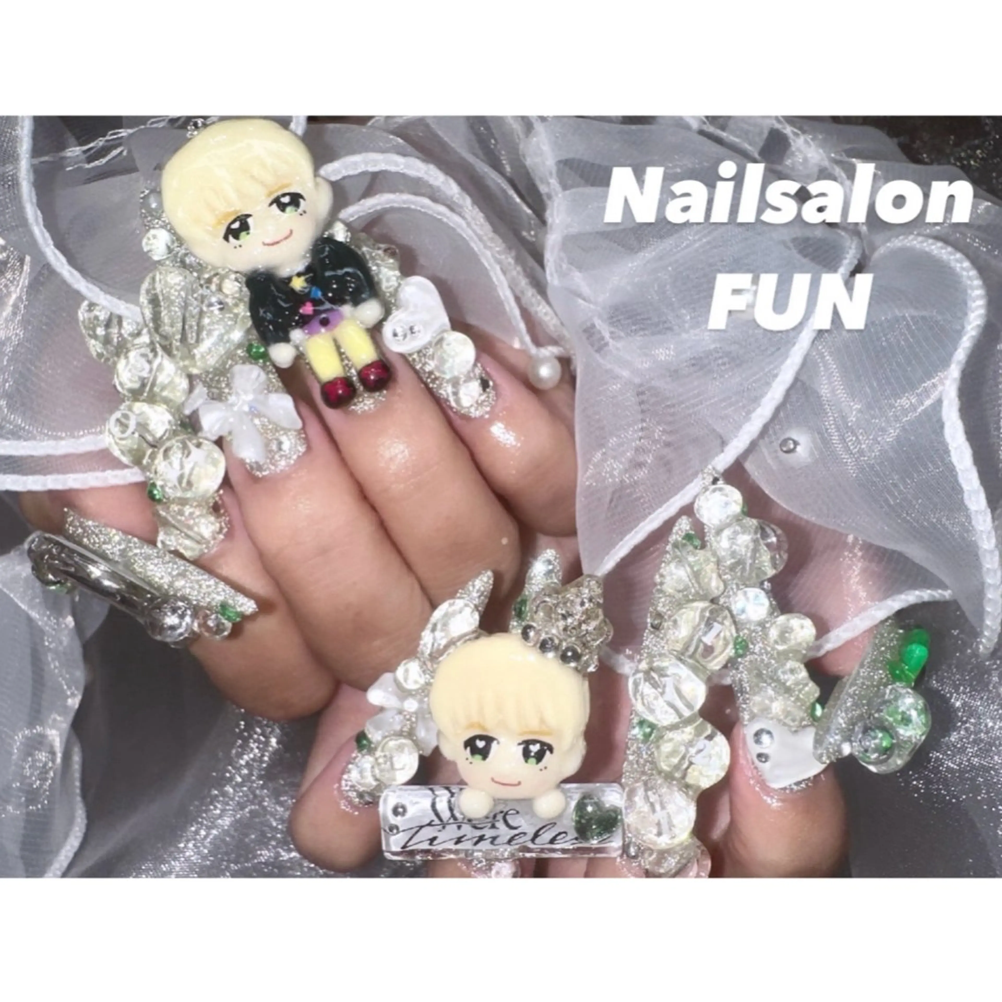 ネイル アートネイル ロングネイル メンズネイル ショートネイル スーパーロングネイル Nailsalon FUN🌈のネイルデザイン