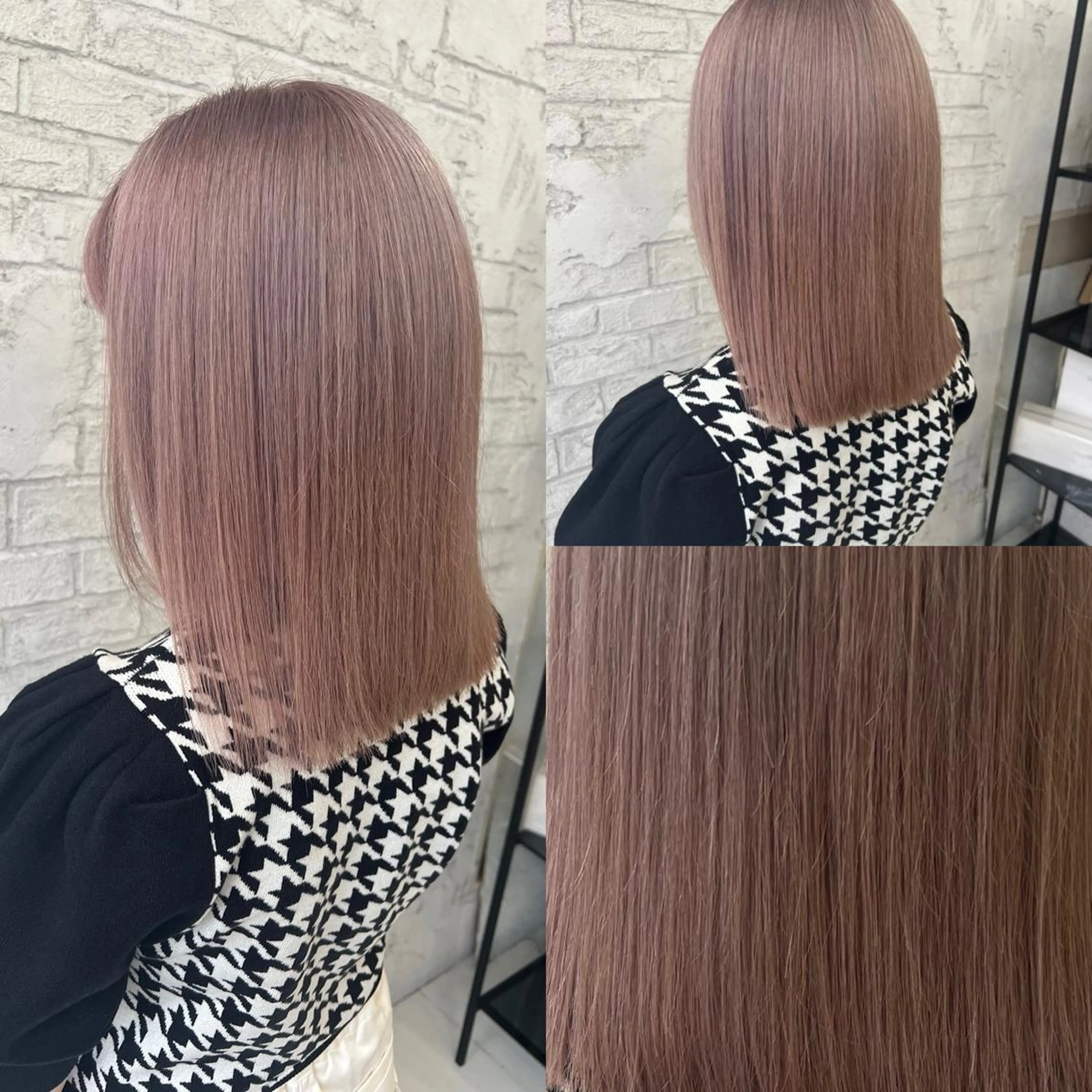 ミディアム カラー ヘアカラー トリートメント エクステ＆艶カラー 🎀YURINA🎀のヘアスタイル