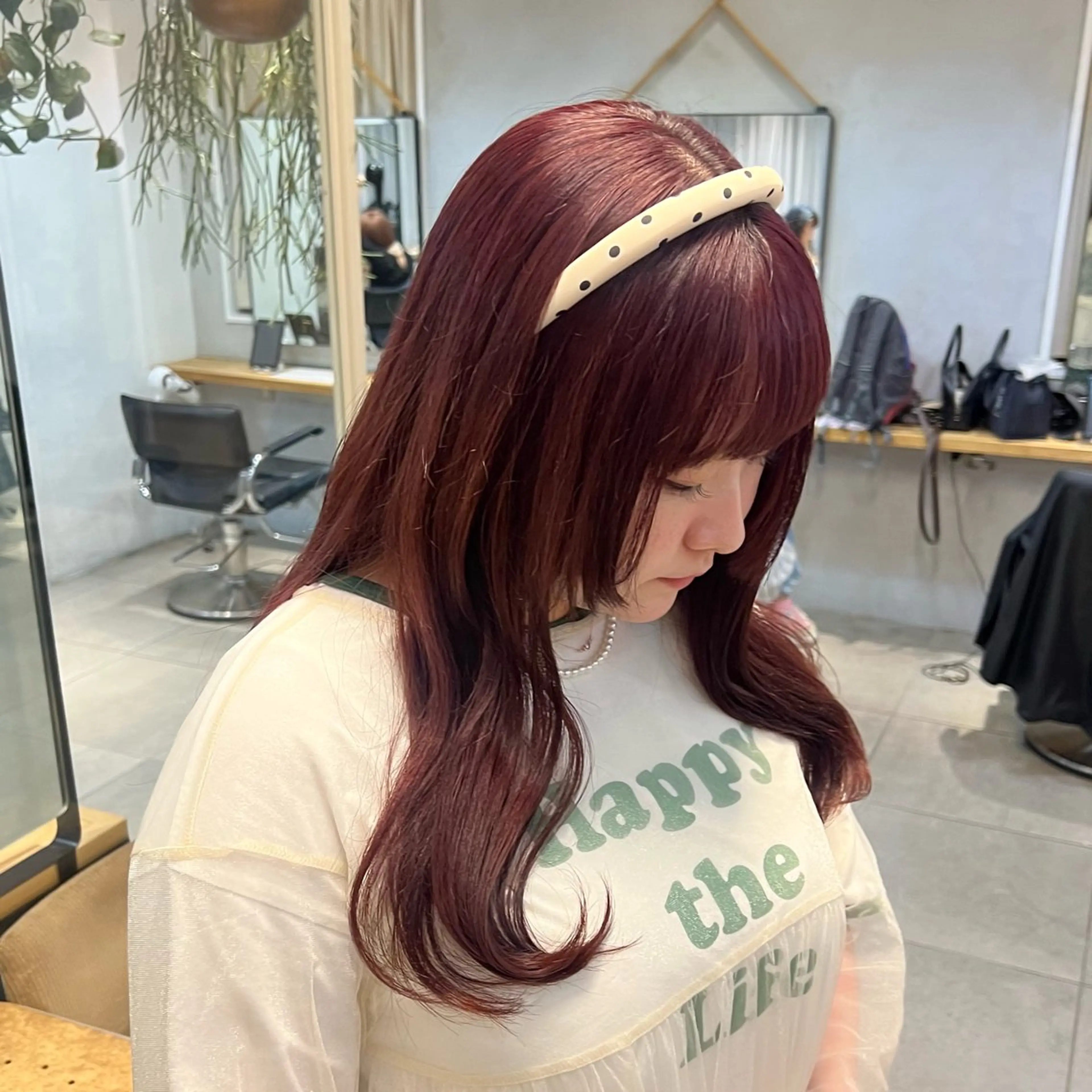 ロング カラー ヘアカラー トリートメント Lomalia もえかのヘアスタイル