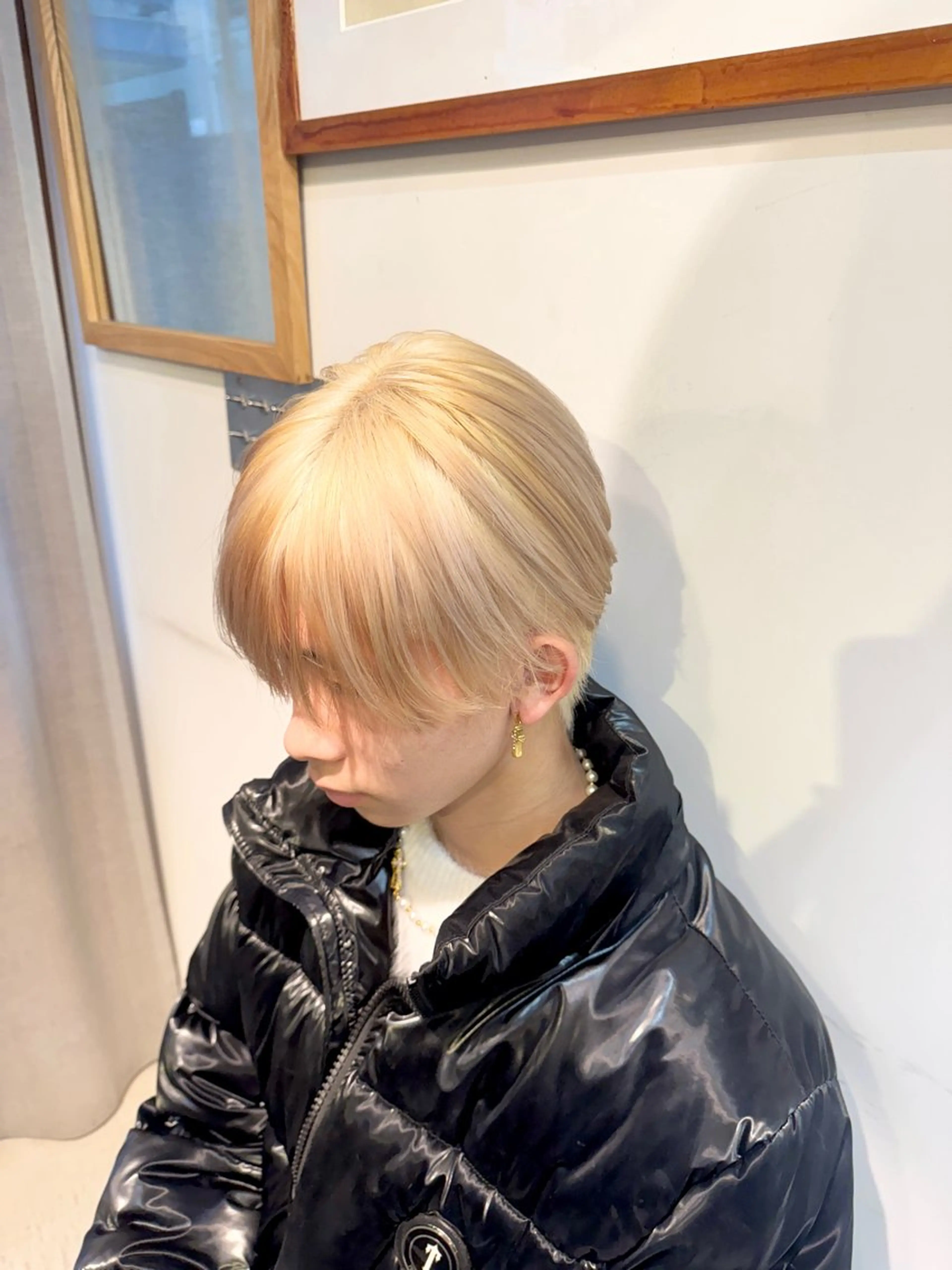 ショート カラー メンズ ヘアカラー 透明感カラー/ハイト ーン/メイク/umiのヘアスタイル