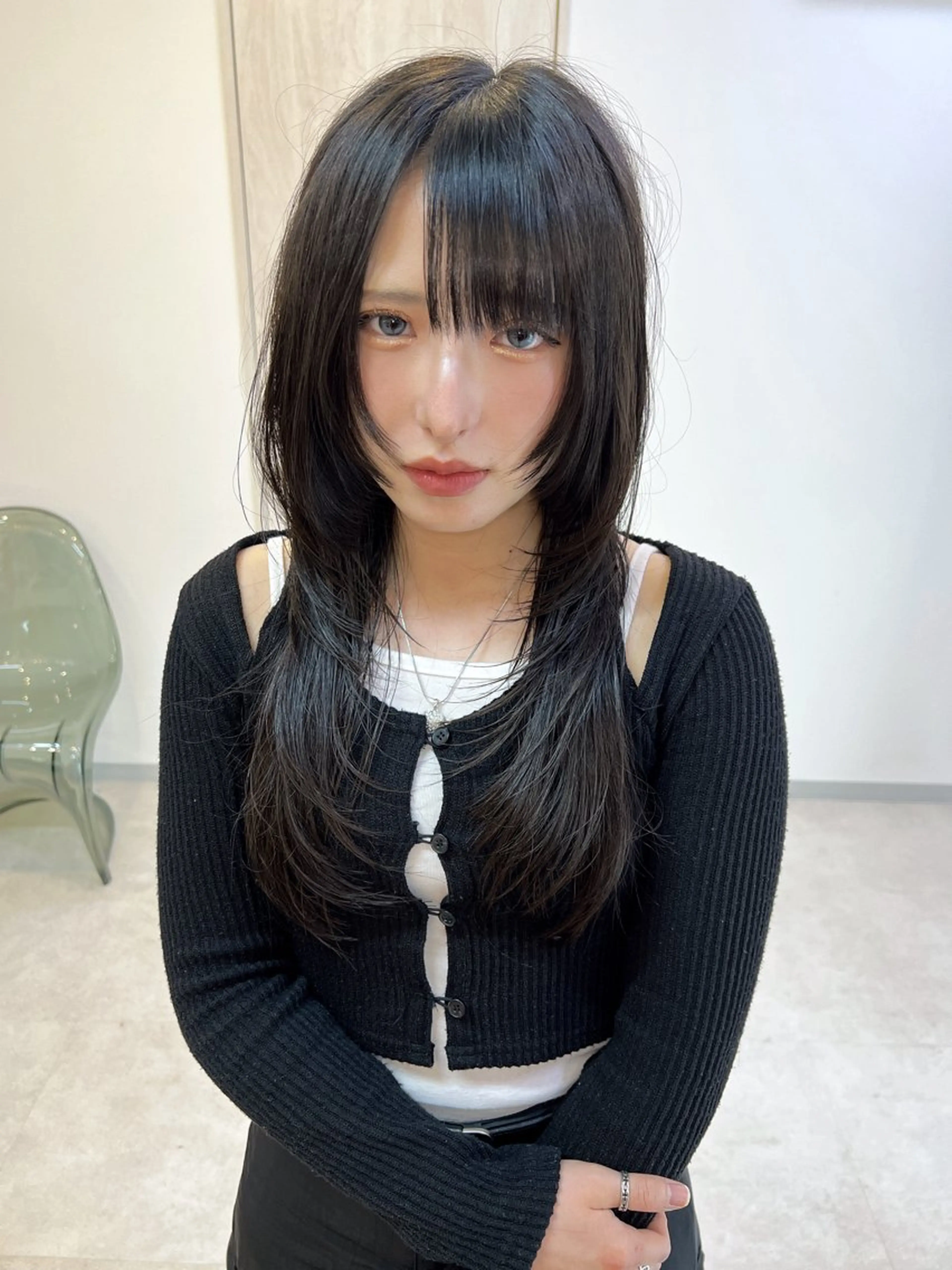 セミロング 【ロングウルフカット 姫カット】伊藤裕哉のヘアスタイル