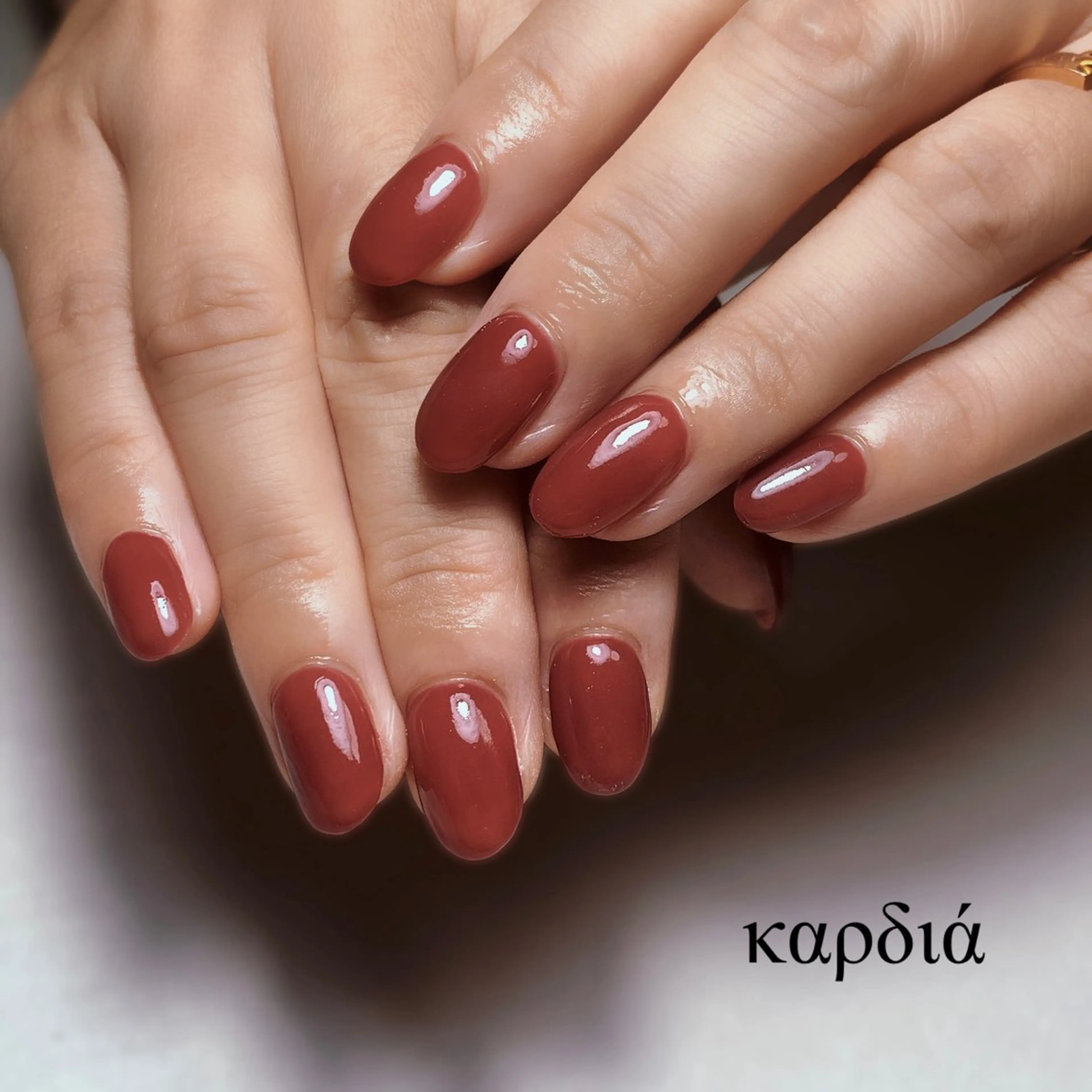 ネイル ハンドネイル καρδιά -ｶﾙﾃﾞｨｱ-のネイルデザイン