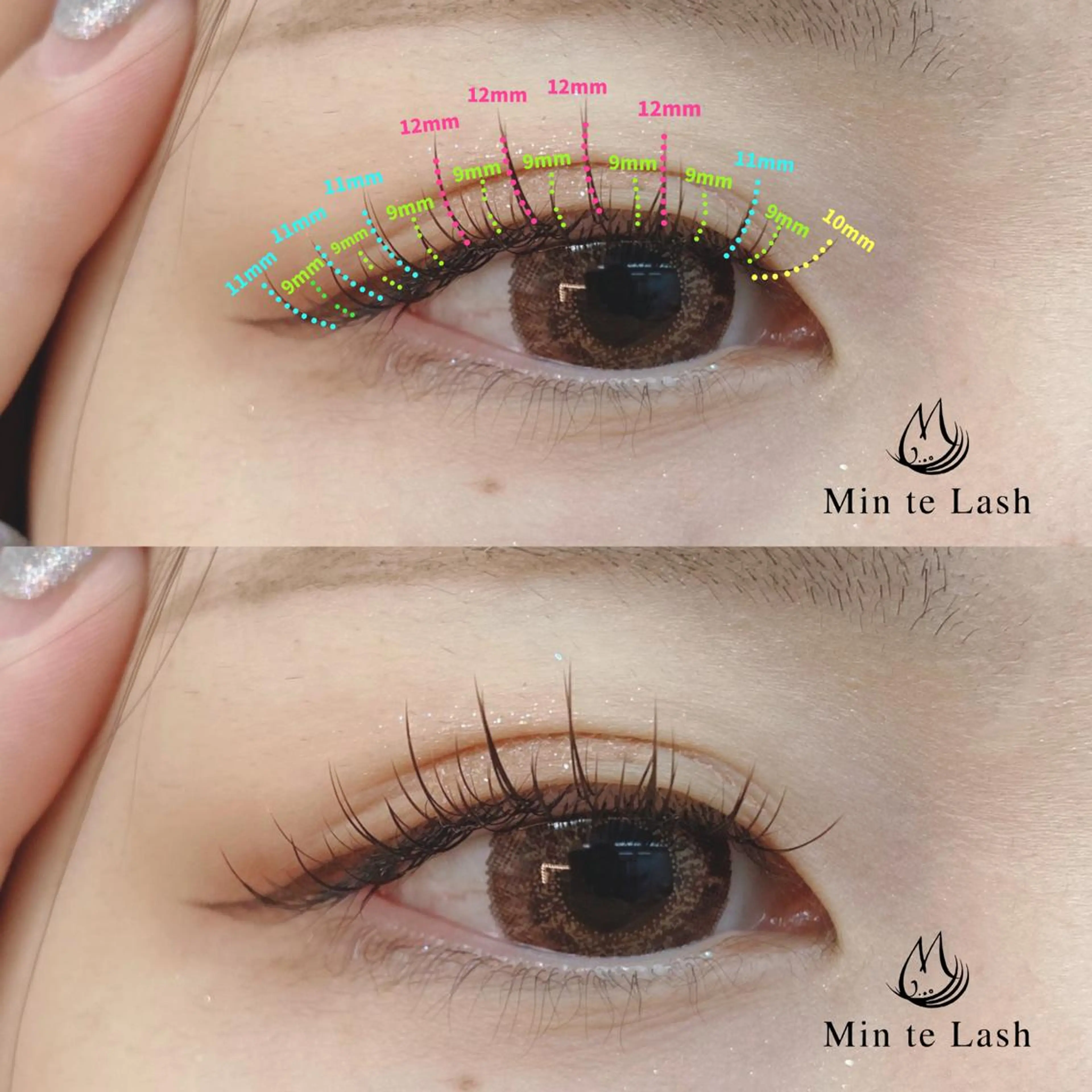 マツエク・マツパ カラーマツエク フラットラッシュ EyelashSalon REPOS所属・REPOS 🎀束感 ・マスカラパーマのマツエク・マツパデザイン
