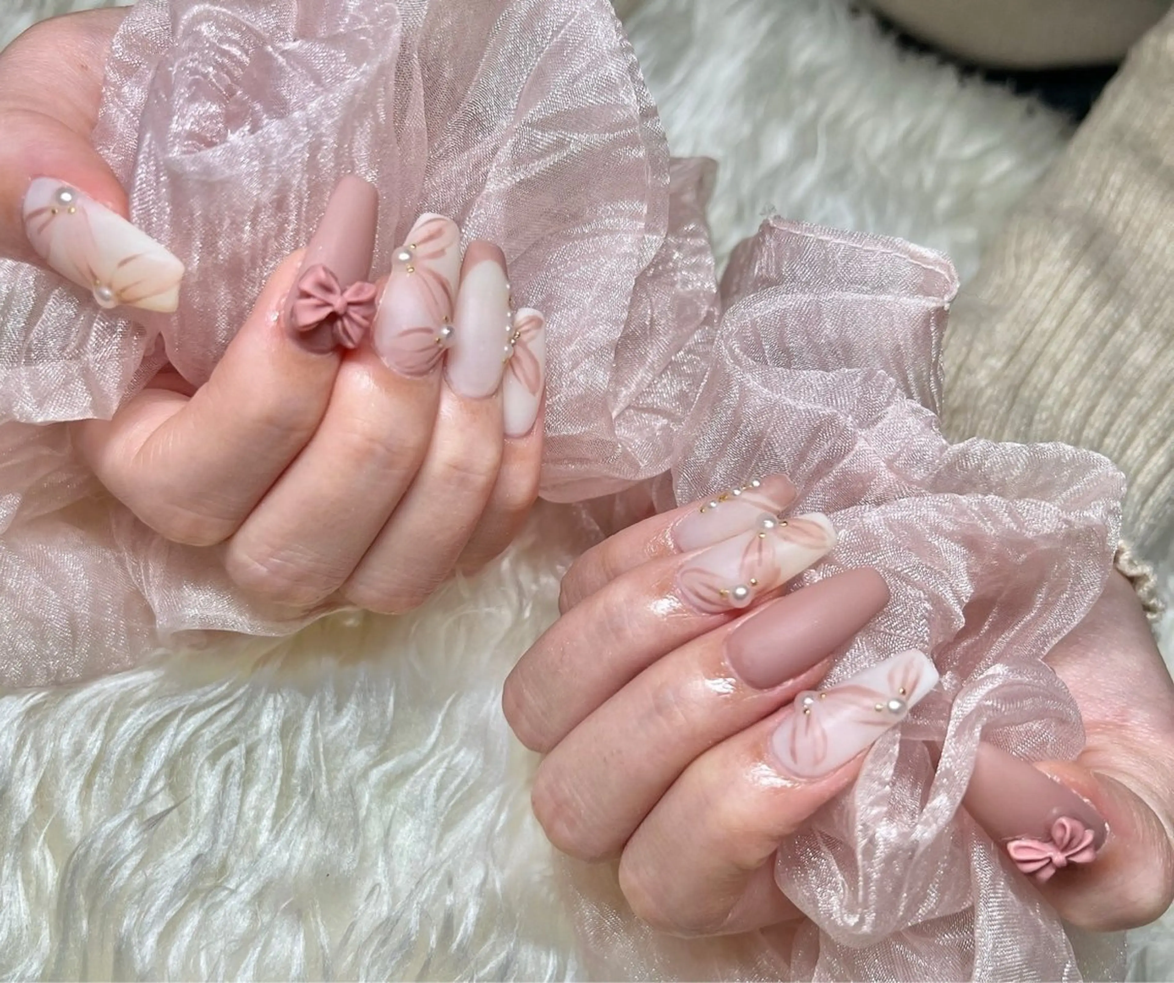 ネイル 長さ出し フレンチネイル ジェルネイル グラデーション ハート ハンドネイル Nail&eye Belire 新宿のネイルデザイン