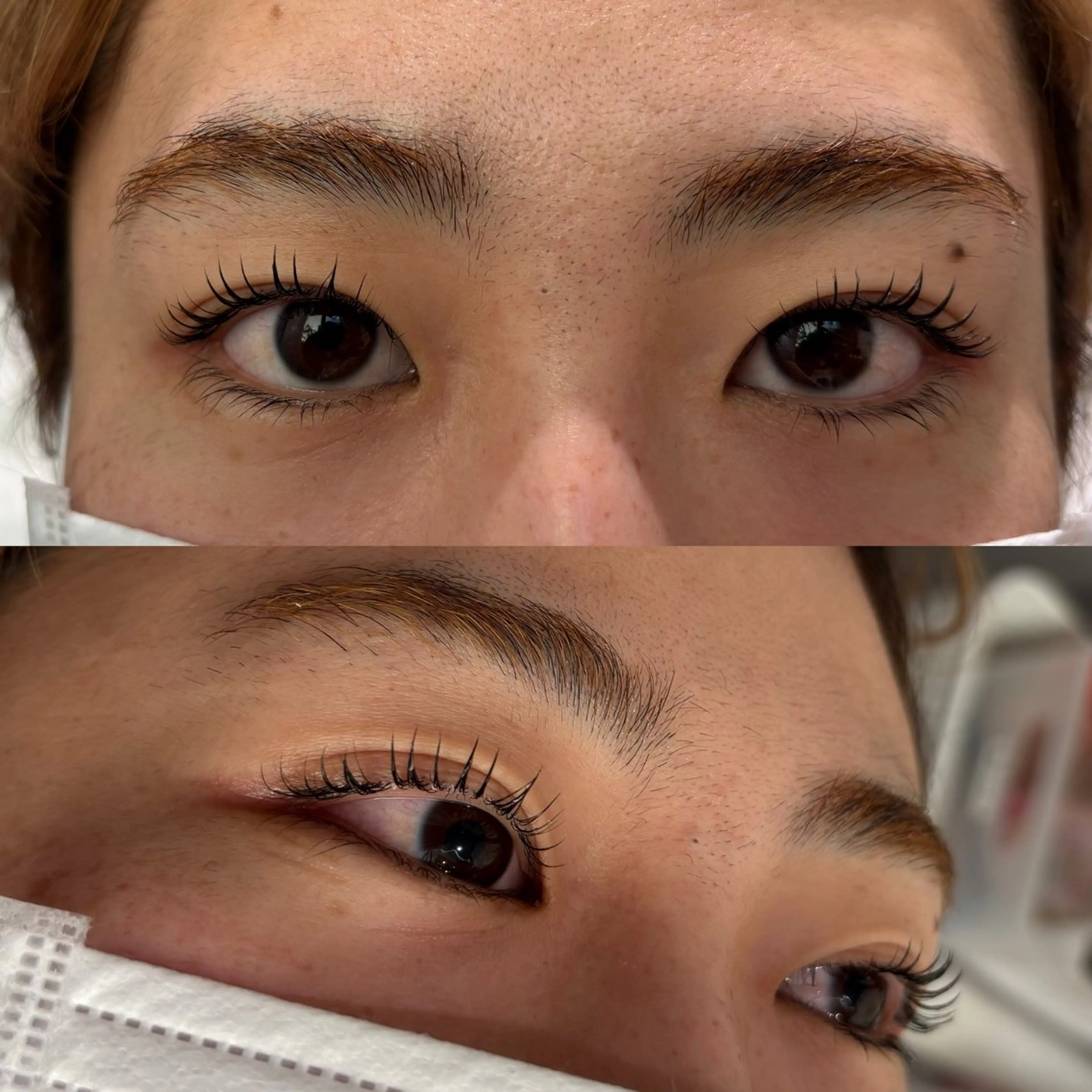 マツエク・マツパ 成人式 韓国風マツエク パリジェンヌラッシュリフト マツパ 暖色カラー/ パリジェンヌ💟みくのヘアスタイル