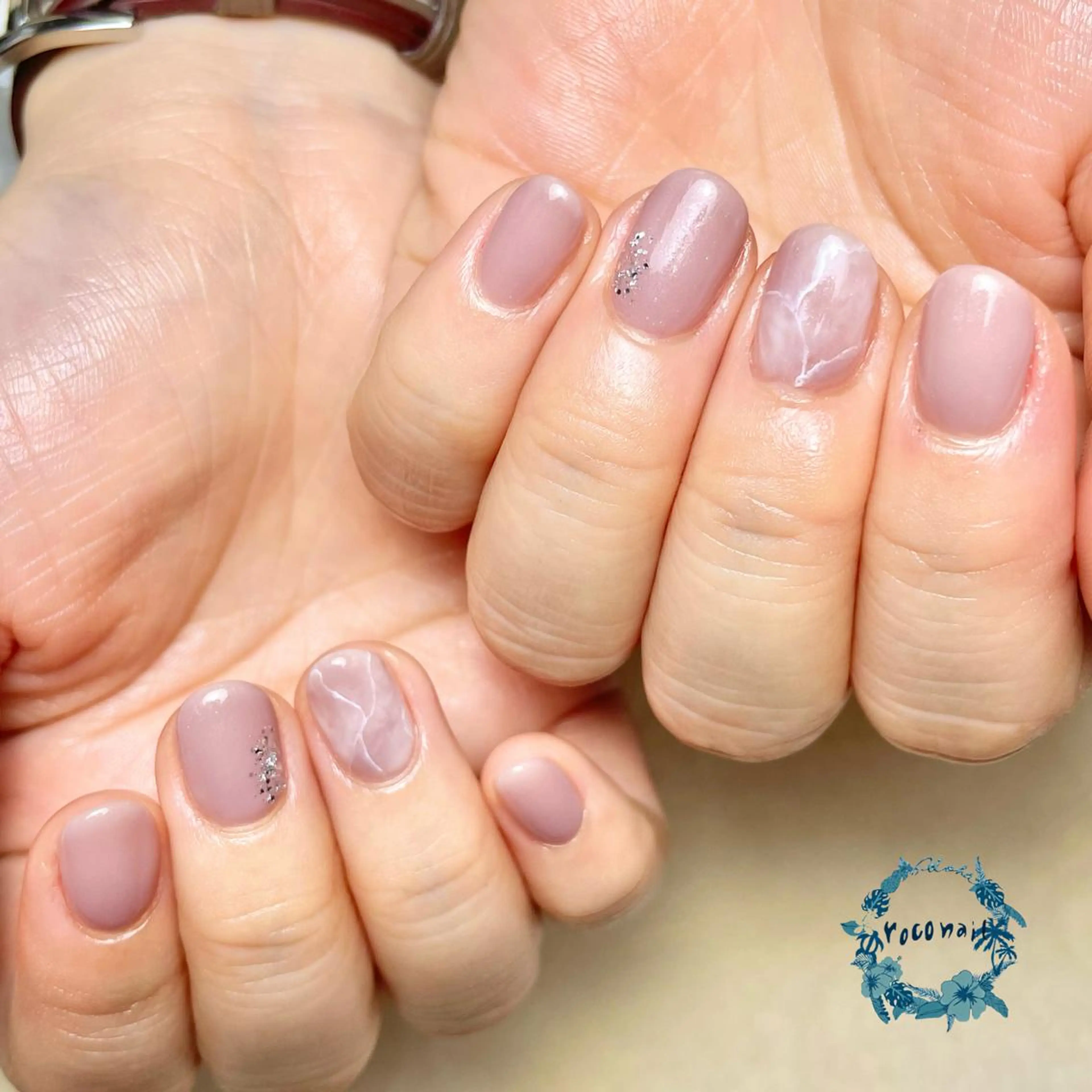 ネイル 大理石ネイル(マーブル) ハンドネイル roconail ヒロコのネイルデザイン