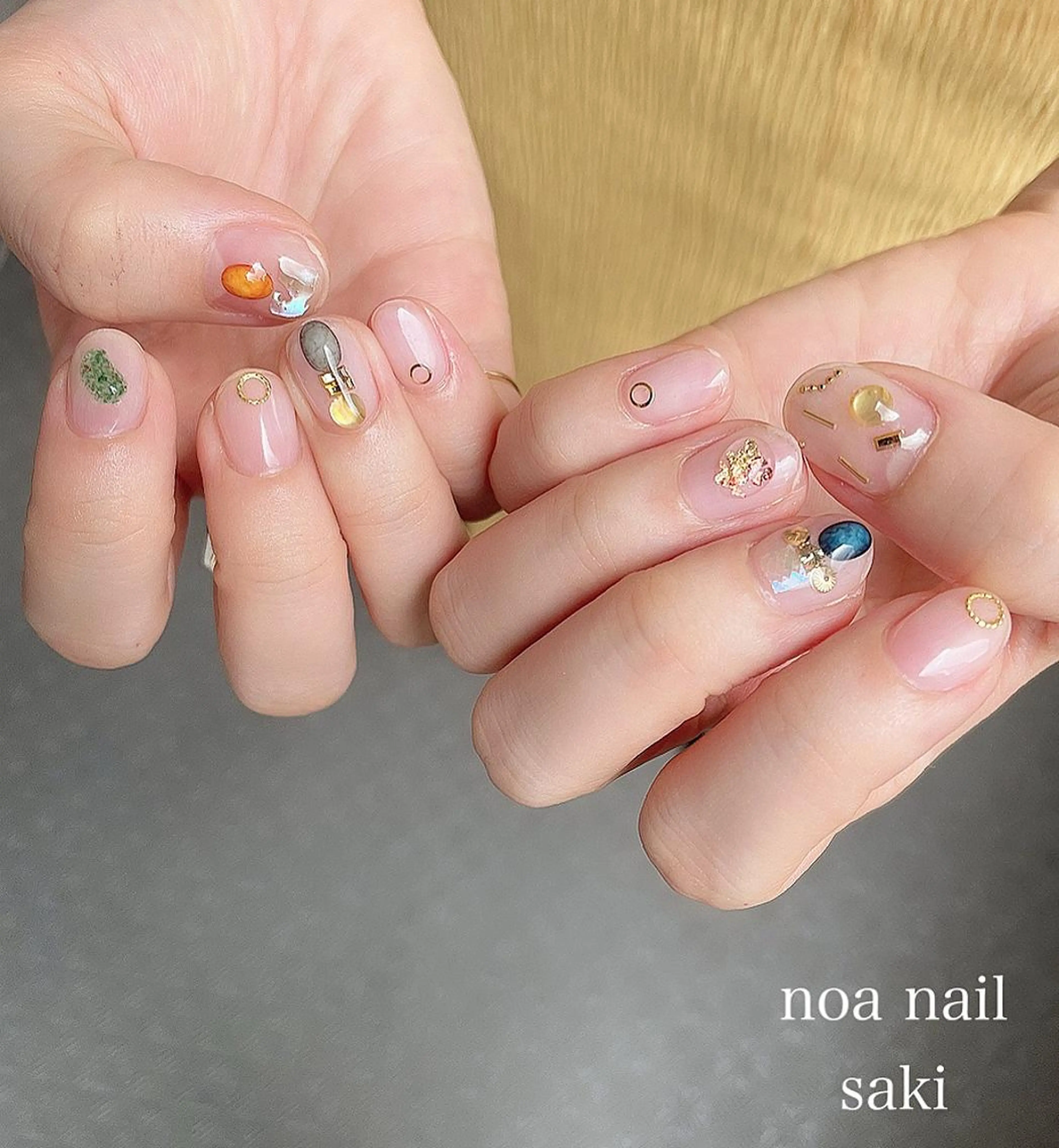 ネイル アートネイル オーロラネイル ジェルネイル 氷ネイル・うるうるネイル ミラーネイル nailsalon noa所属・nailsalon noaのネイルデザイン