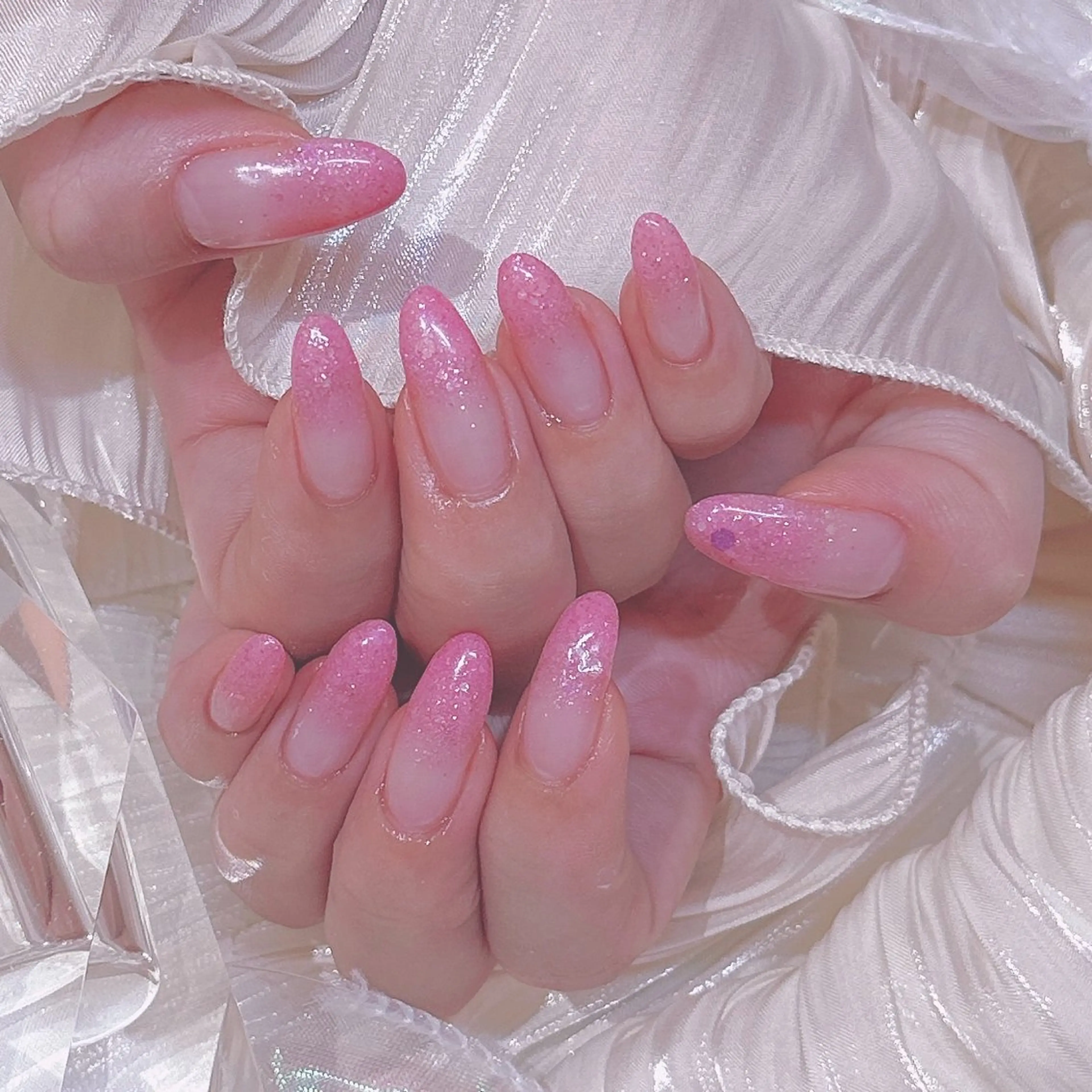 ちゅるんカラー豊富🫧ジェルグラデ🎀（オフ無）ドライケア込み🫧の写真