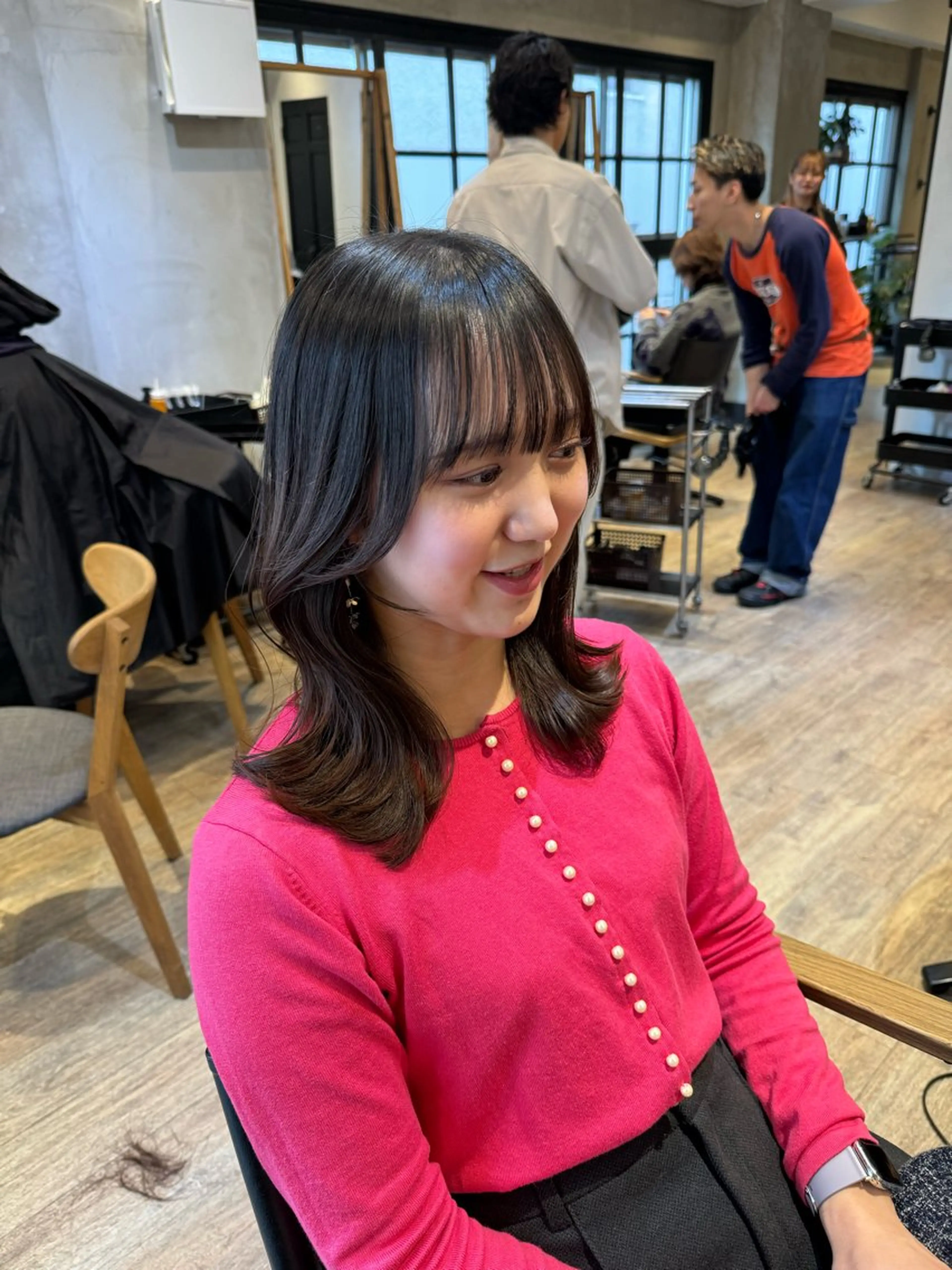 セミロング カット ヘアカラー トリートメント 顔周りcut・ご相談 ＝新宿しずく🇰🇷のヘアスタイル