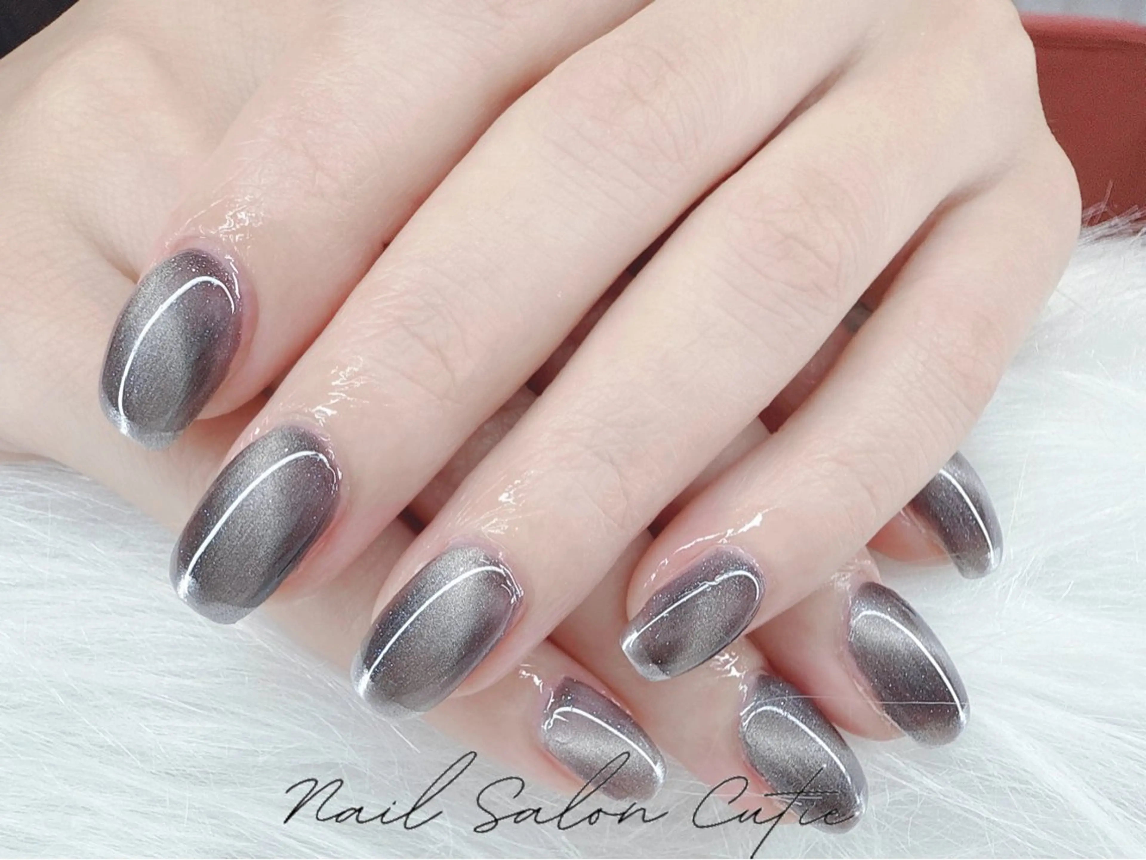 ❤️SNS話題No.1ワンホンガラス光マグネットミラーフレンチの写真